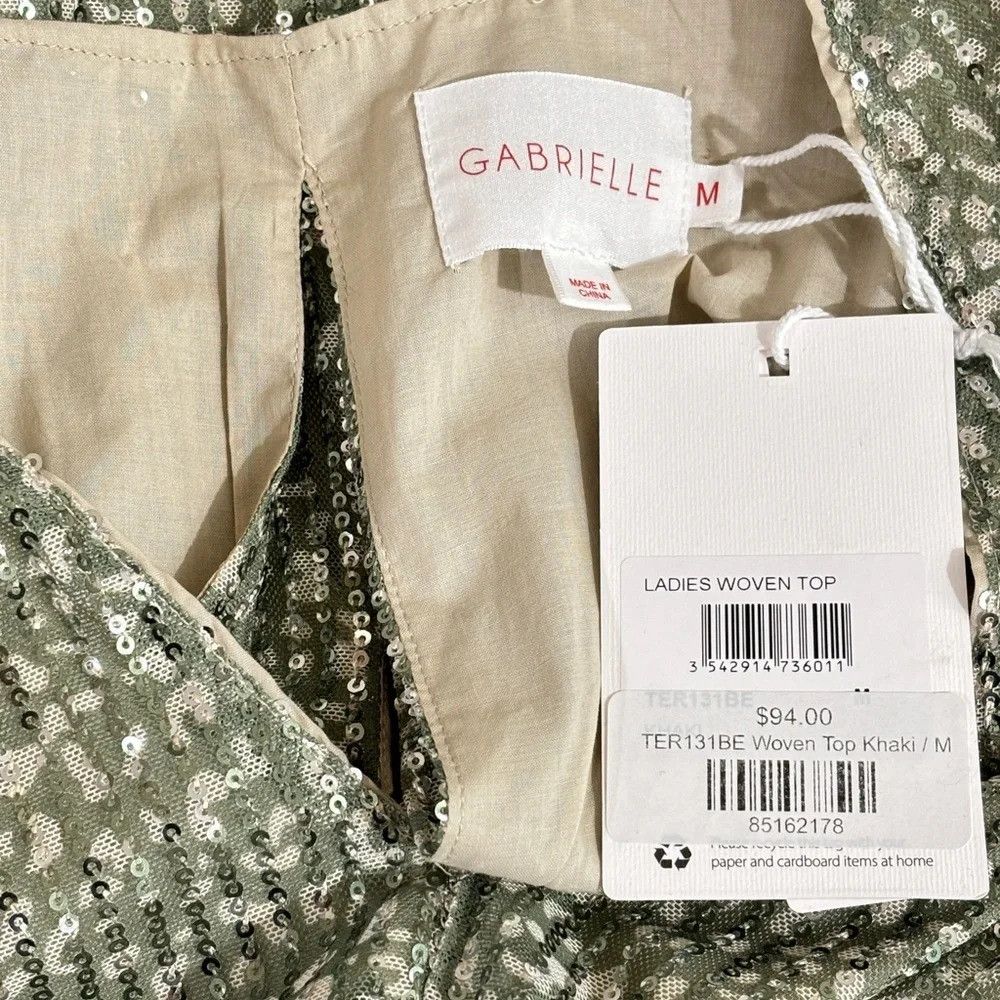 Gabrielle Gabrielle Woven Sequin Top NWT Size M / US 6-8 / IT 42-44 - 3 Thumbnail