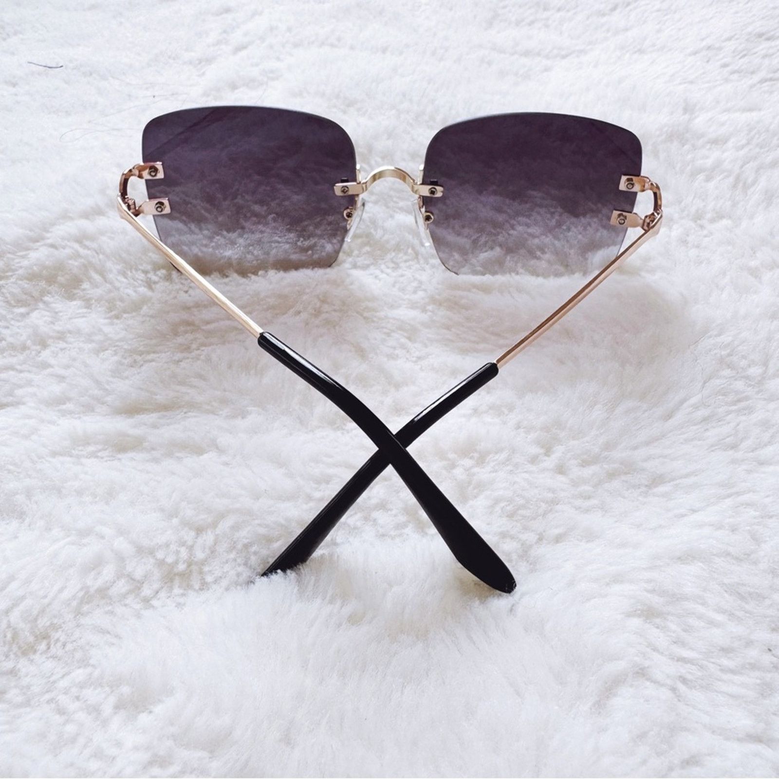 Other Laurel Clear Black Rimless Sleek Sunglasses Size ONE SIZE - 10 Thumbnail