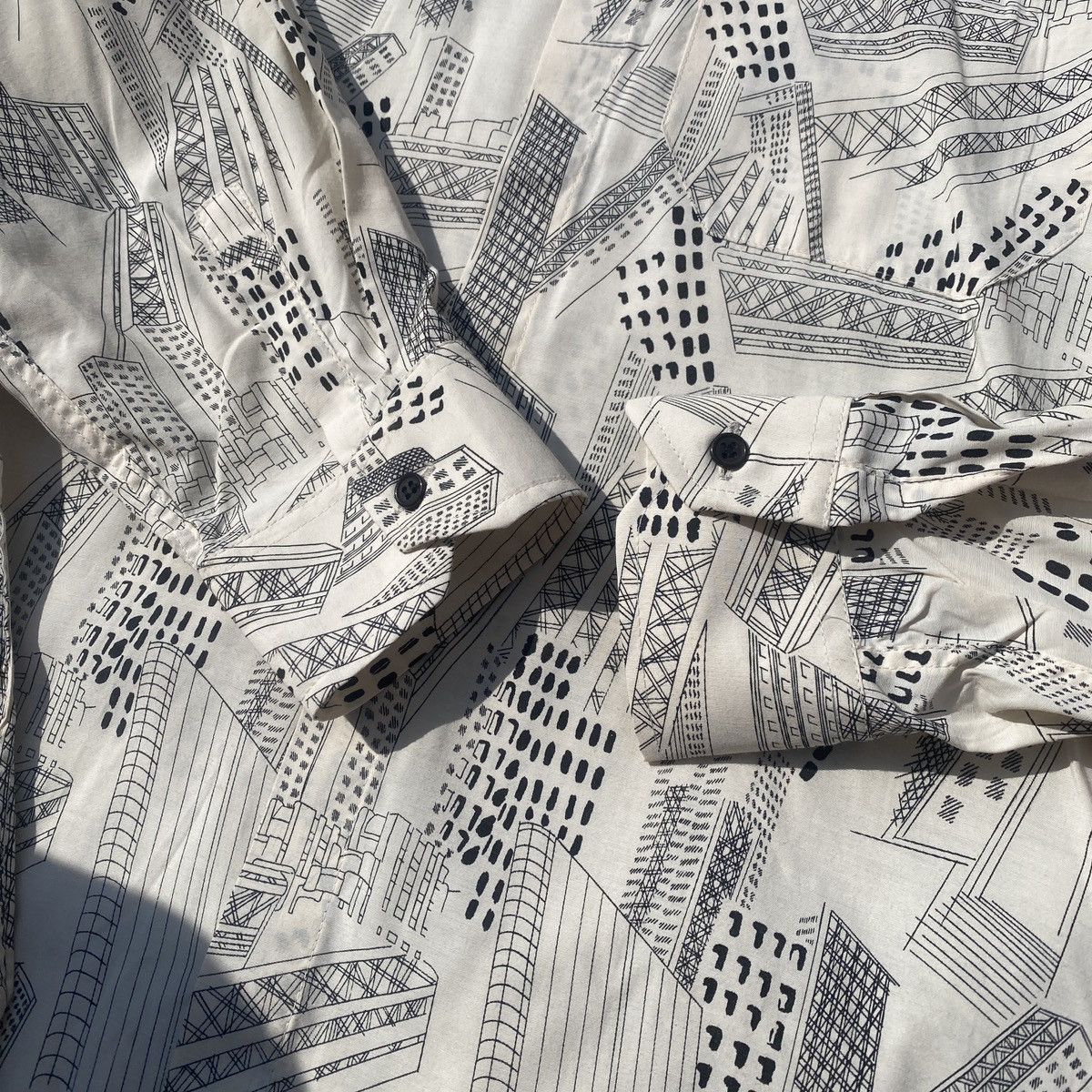Japanese Brand × Yashi Yamamuri Men’s YASHI YAMAMURI JAPANESE CITY PRINT SHIRT SIZE XL Size US XL / EU 56 / 4 - 6 Thumbnail