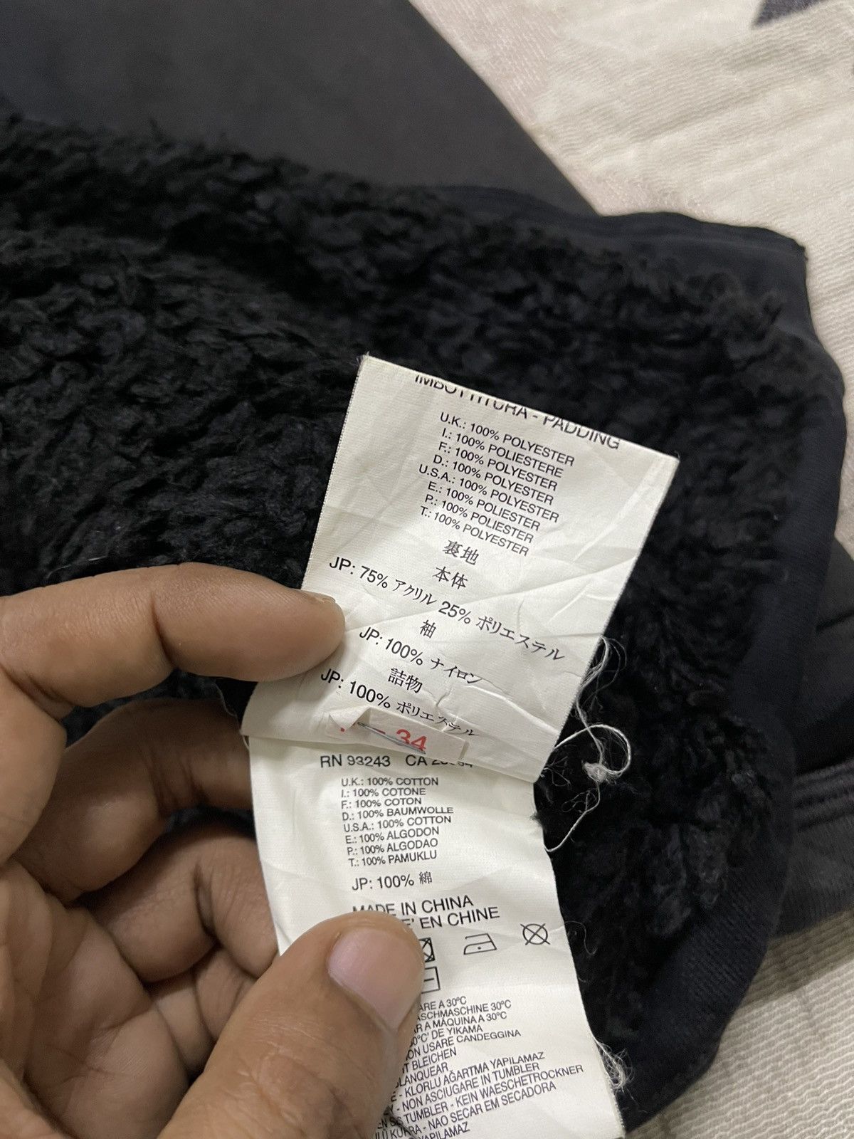 Diesel 2000s DIESEL MINK FUR FLEECE LINEN BUTTON UP JACKET Size US XXS / EU 40 - 11 Thumbnail