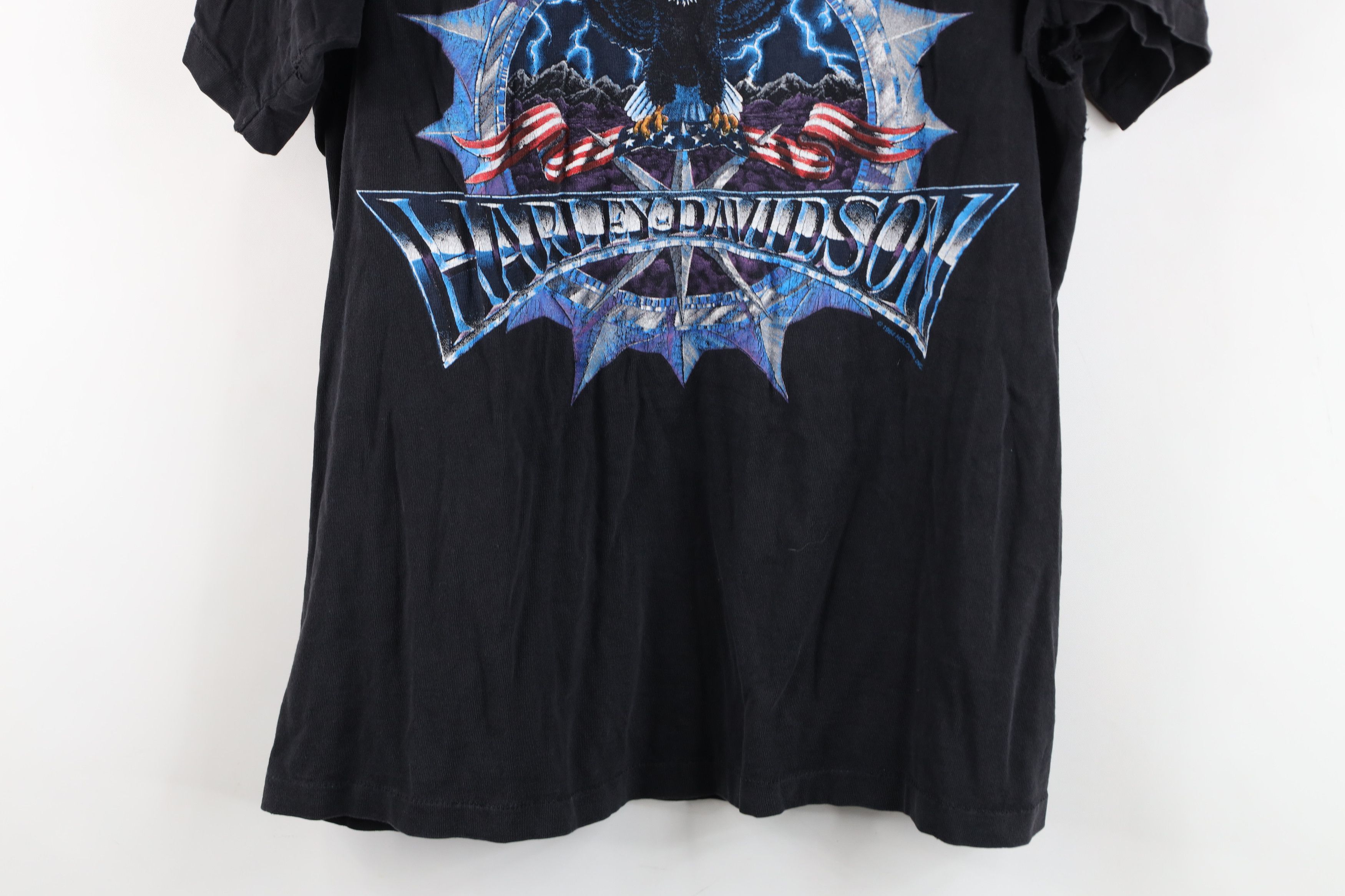Harley Davidson Vintage 90s Harley Davidson Lightning T-Shirt Black USA Size US M / EU 48-50 / 2 - 3 Thumbnail