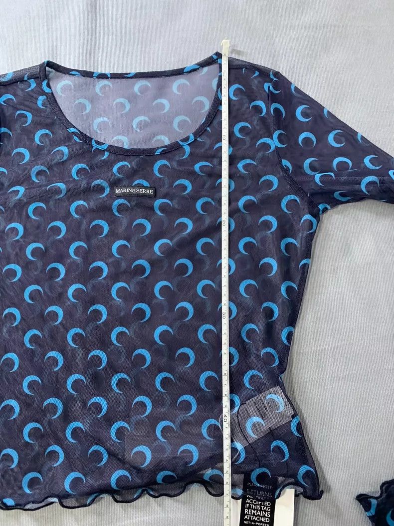 Marine Serre Marine serre Moon See-Through Print Undershirt long sleeves Size M / US 6-8 / IT 42-44 - 7 Thumbnail