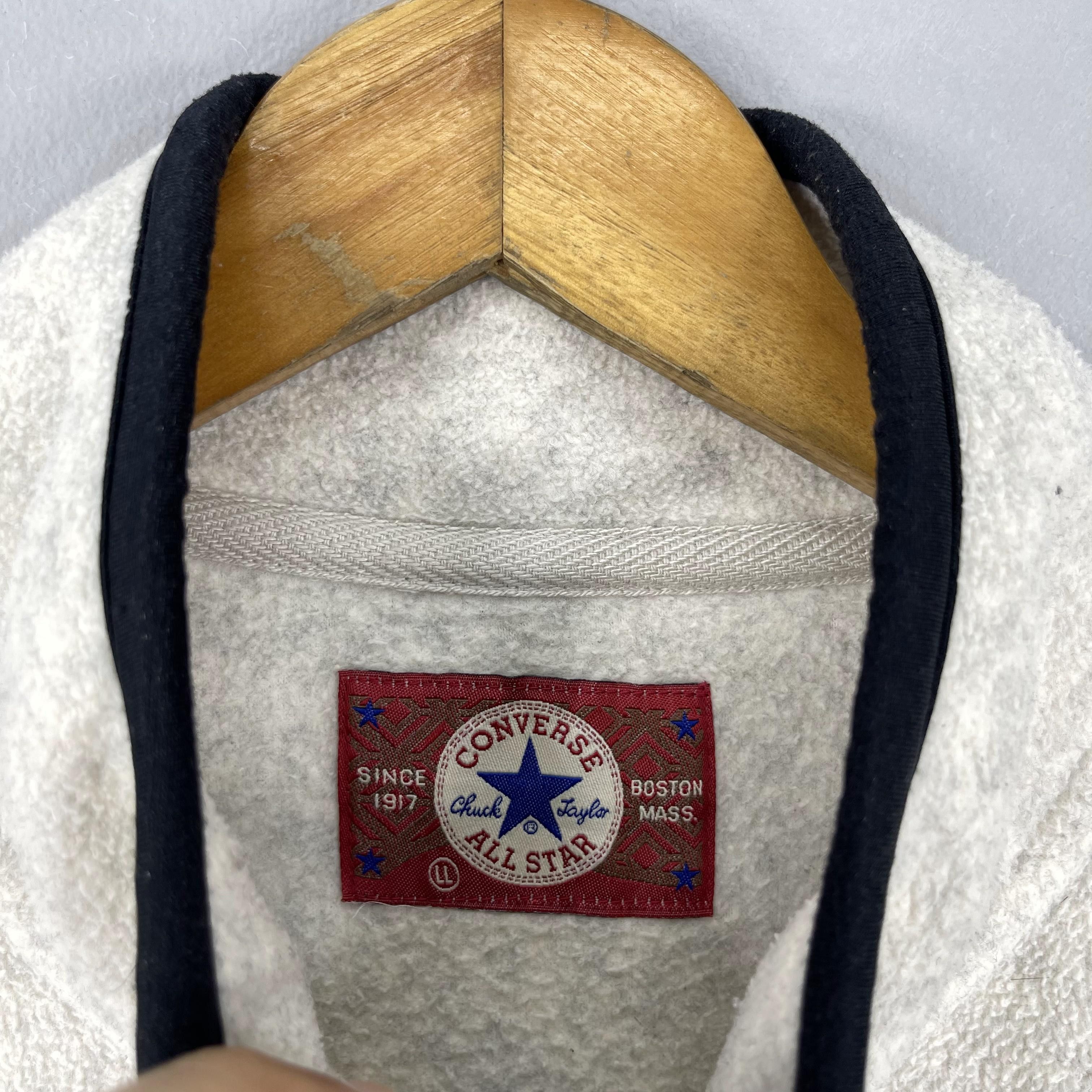 Converse Vintage CONVERSE Tyrolean Tape Half Zipper Fleece Jacket Size US XL / EU 56 / 4 - 7 Thumbnail