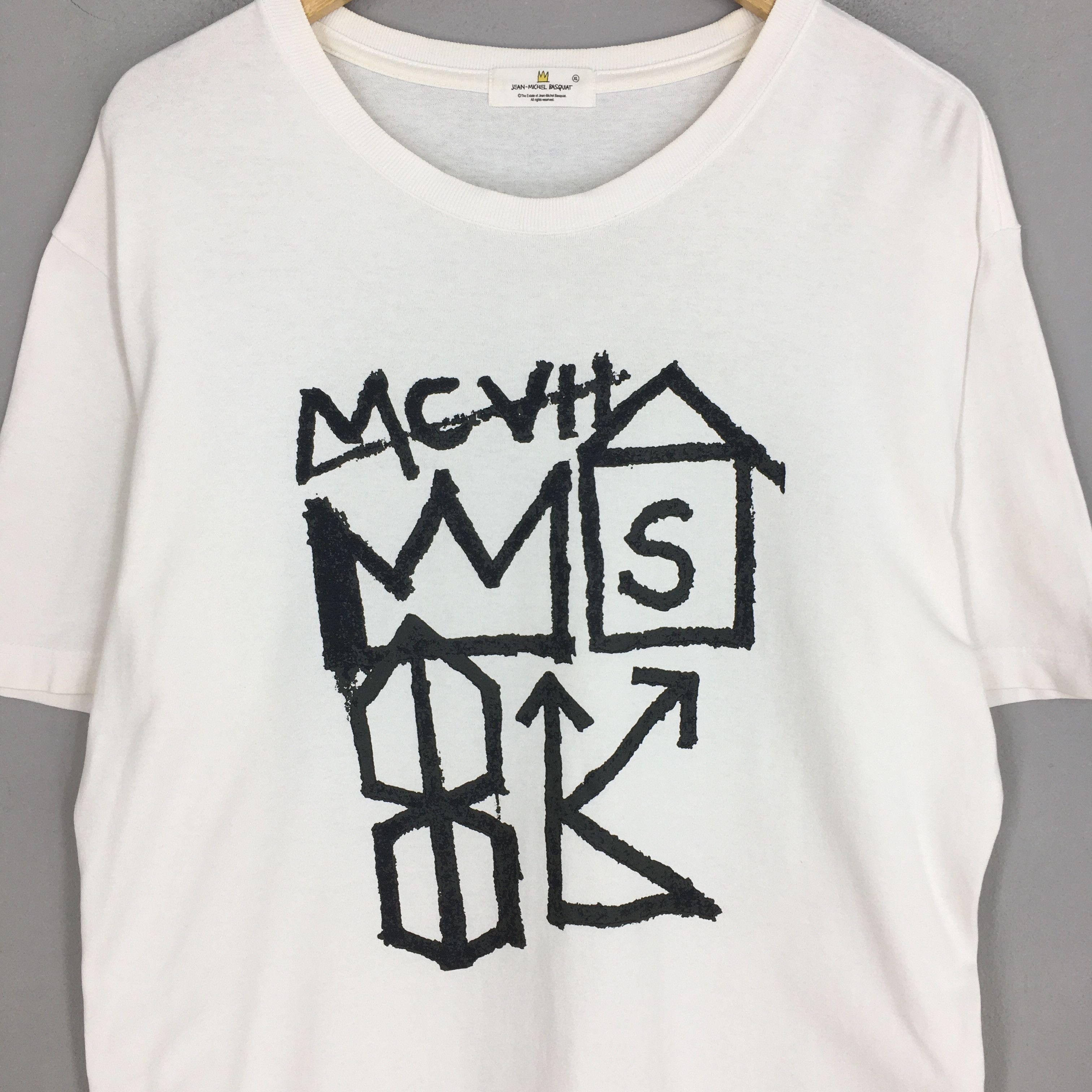 Jean-Michel Basquiat Vintage Jean Michel Basquiat MCVII King Pop Art T shirt XL Size US XL / EU 56 / 4 - 2 Thumbnail