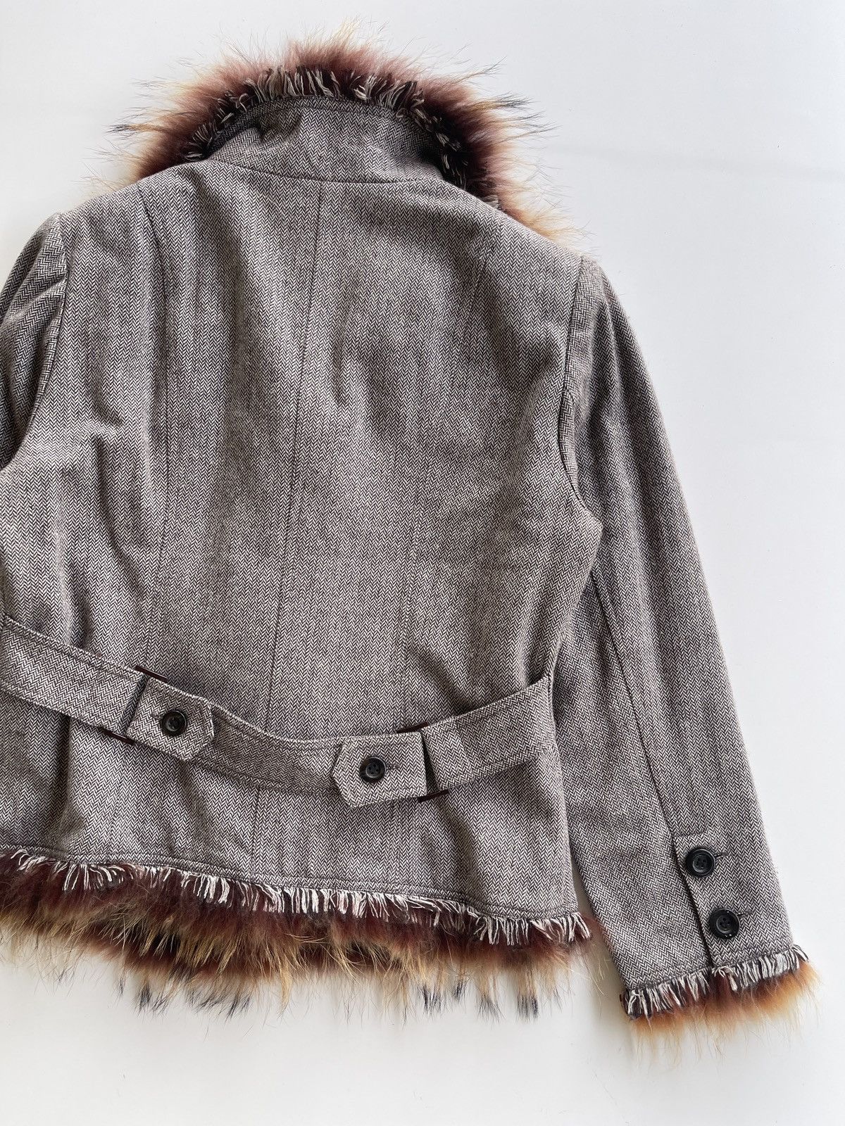 Japanese Brand Vintage St.Almeida Real Rabbit Fur Raccoon Luxury Coat Size M / US 6-8 / IT 42-44 - 9 Thumbnail
