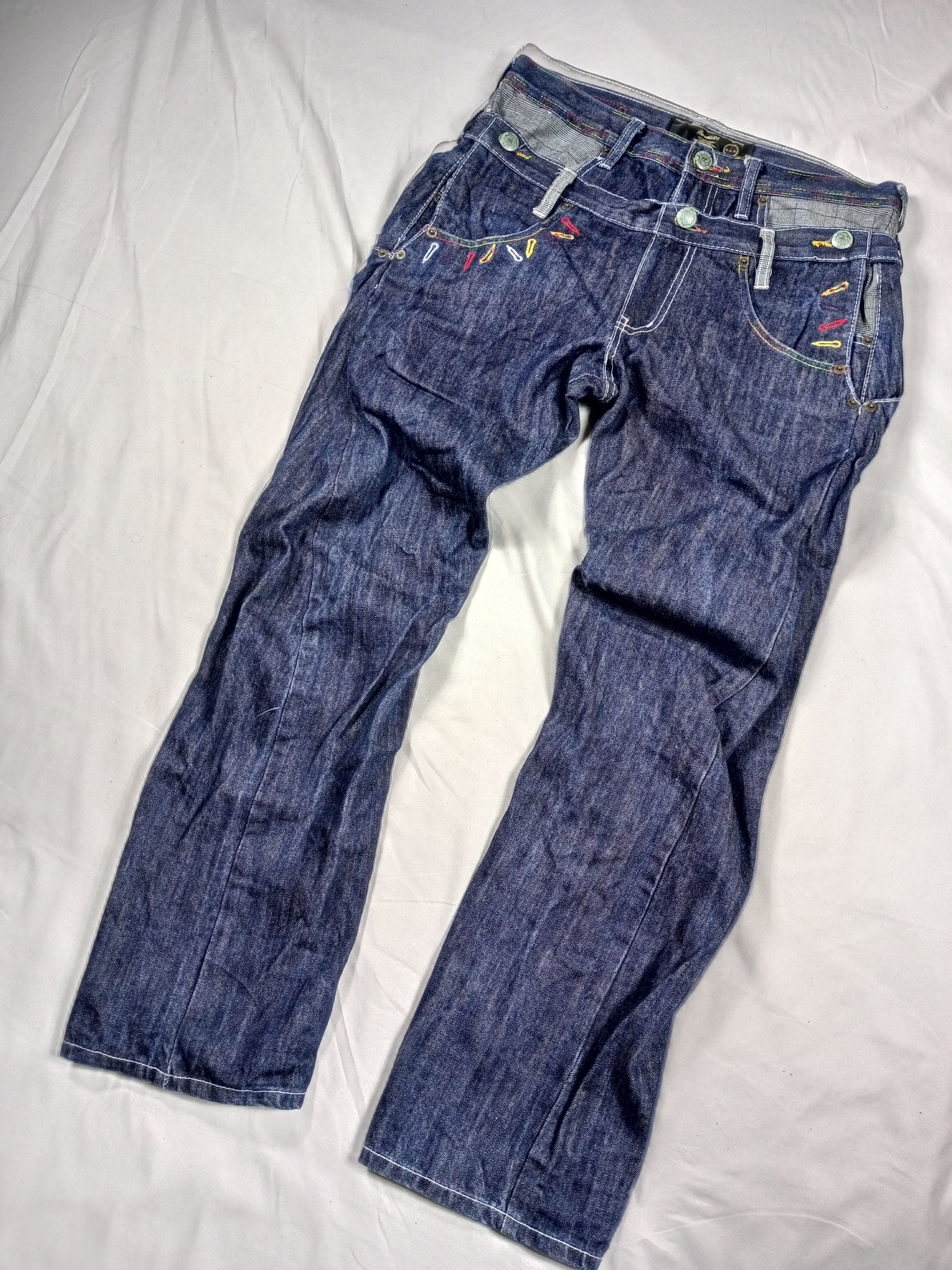 Japanese Brand BreathMINT Double Waist Japan Raw Denim Y2K Size US 32 / EU 48 - 2 Thumbnail