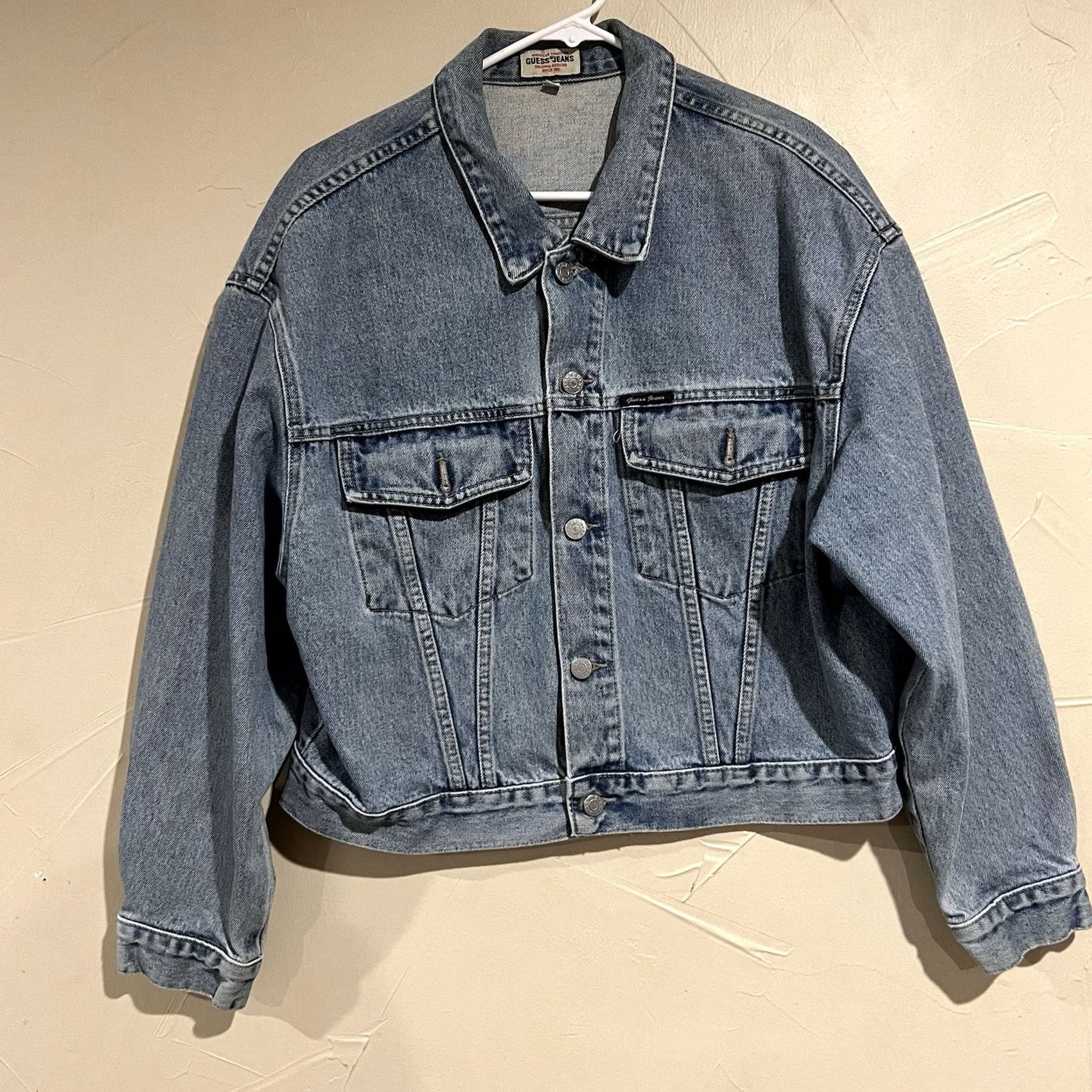 Gap VINTAGE Gap Denim Trucker Jacket Women’s Size Large Stretch Blue 90s Y2K EUC Size L / US 10 / IT 46 - 2 Thumbnail