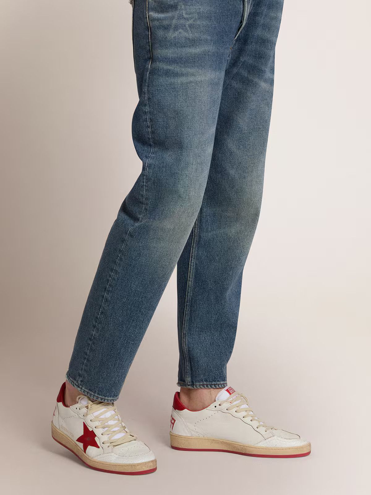 Golden Goose o1d2blof0326 Super-Star Sneakers in White/Red Size US 9 / EU 42 - 3 Thumbnail
