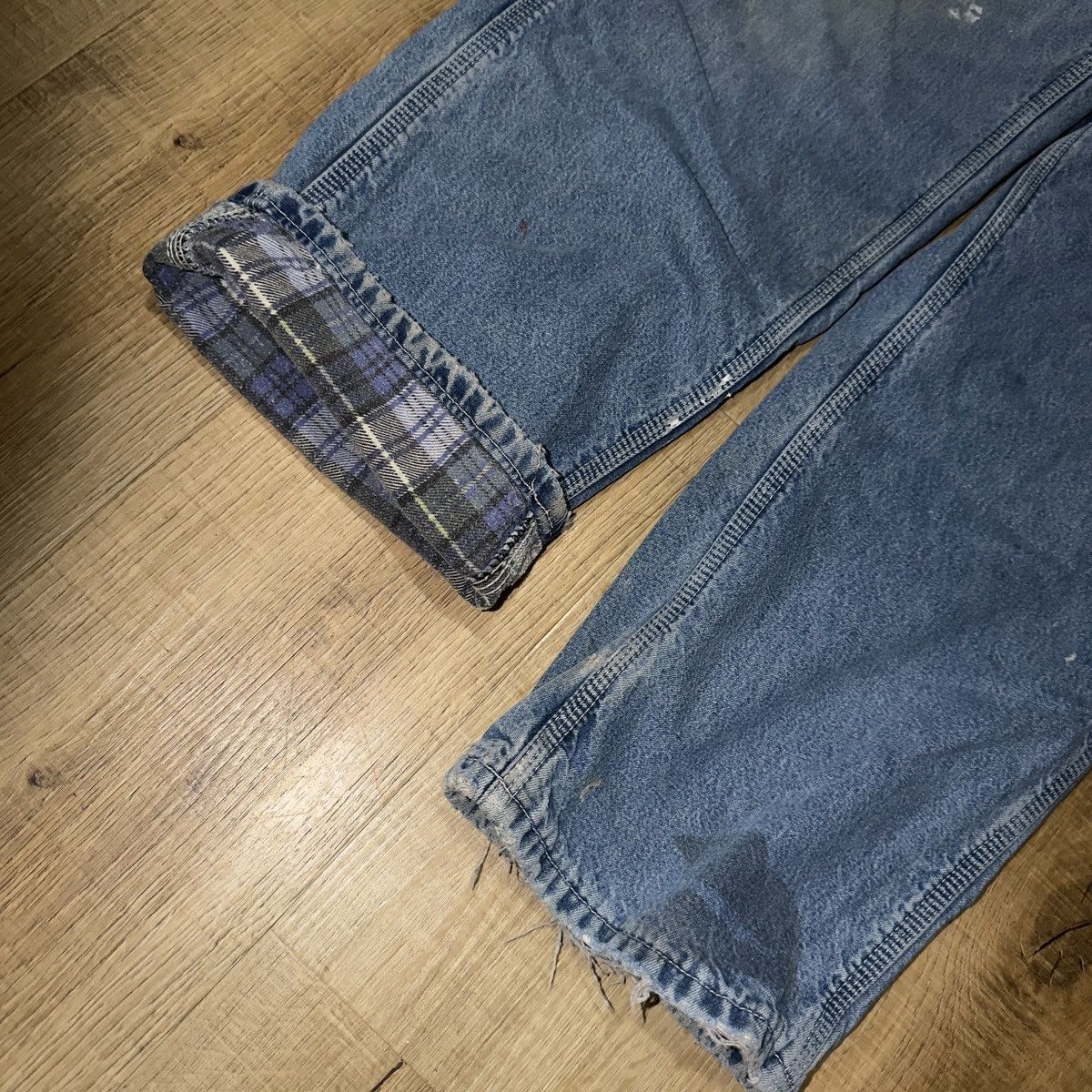 Carhartt Vintage 90s Carhartt Flannel Lined Mid Wash Carpenter Jeans Size US 30 / EU 46 - 2 Thumbnail