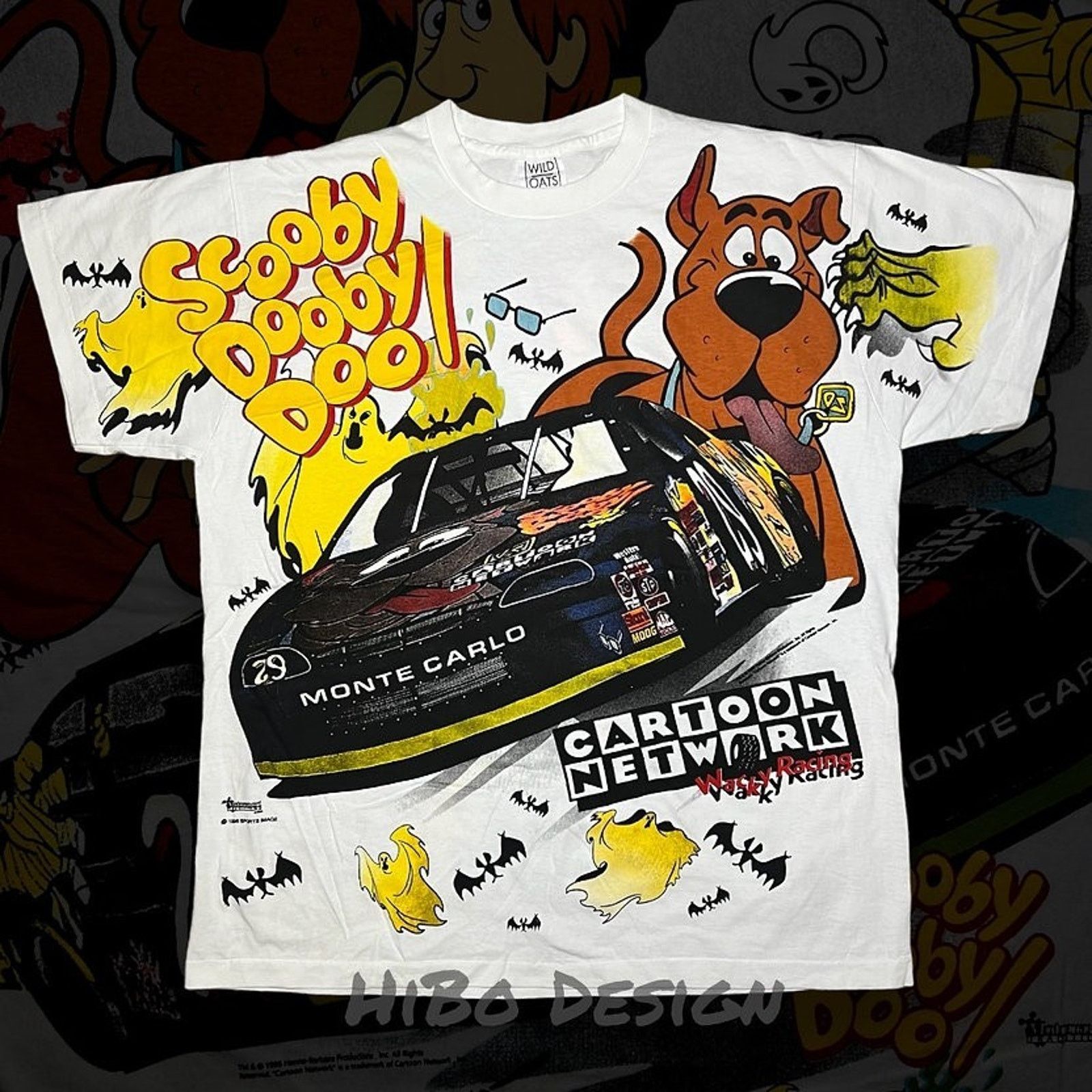 Tultex SCOOBY-DOO Nascar AOP All Over Print Bootleg shirt Size XL Size US XL / EU 56 / 4 - 1 Thumbnail