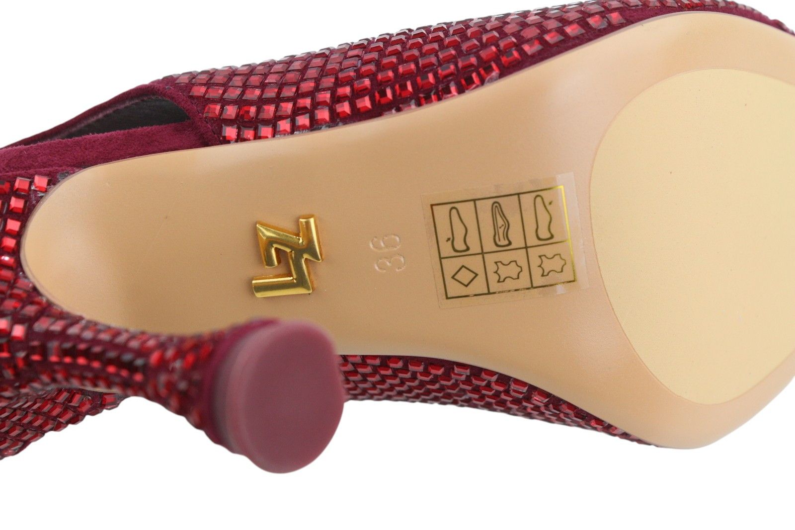Other LOLA CRUZ NOWA EU36 Red Leather Cristal Shiny Pointed 87547 Size US 5 / IT 35 - 11 Thumbnail