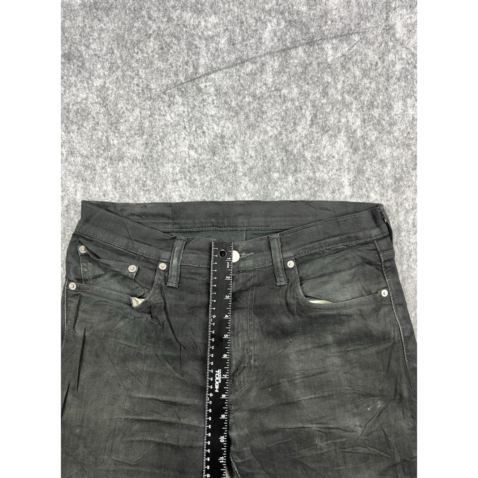 Levi's Levi's 512 Jeans Slim Regular 33x34 Denim Black 90s USA City Distressed Tapered Mens Size US 33 - 5 Thumbnail