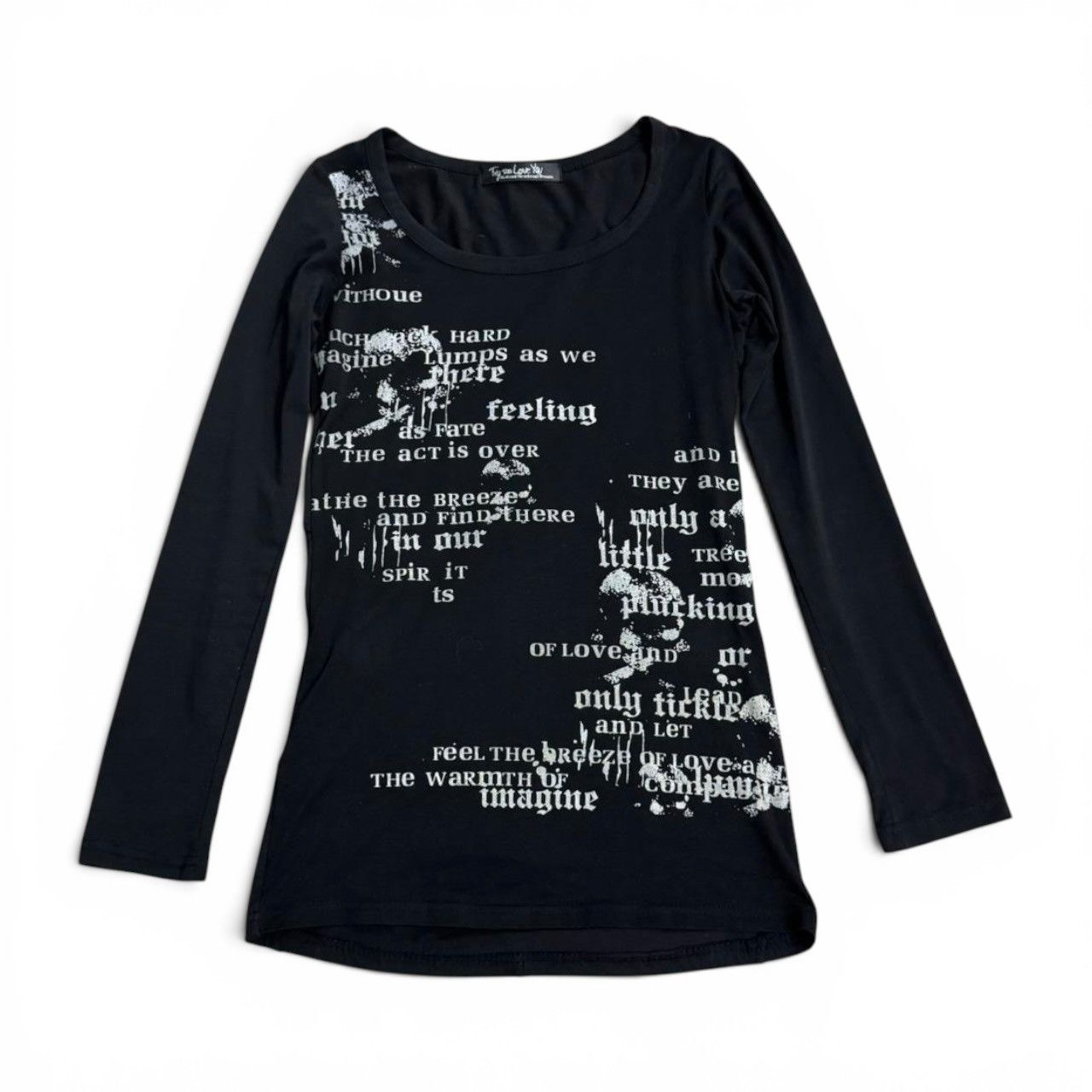 Japanese Brand Punk Distressed Spiderweb Graphic Longsleeve Top Size S / US 4 / IT 40 - 2 Thumbnail