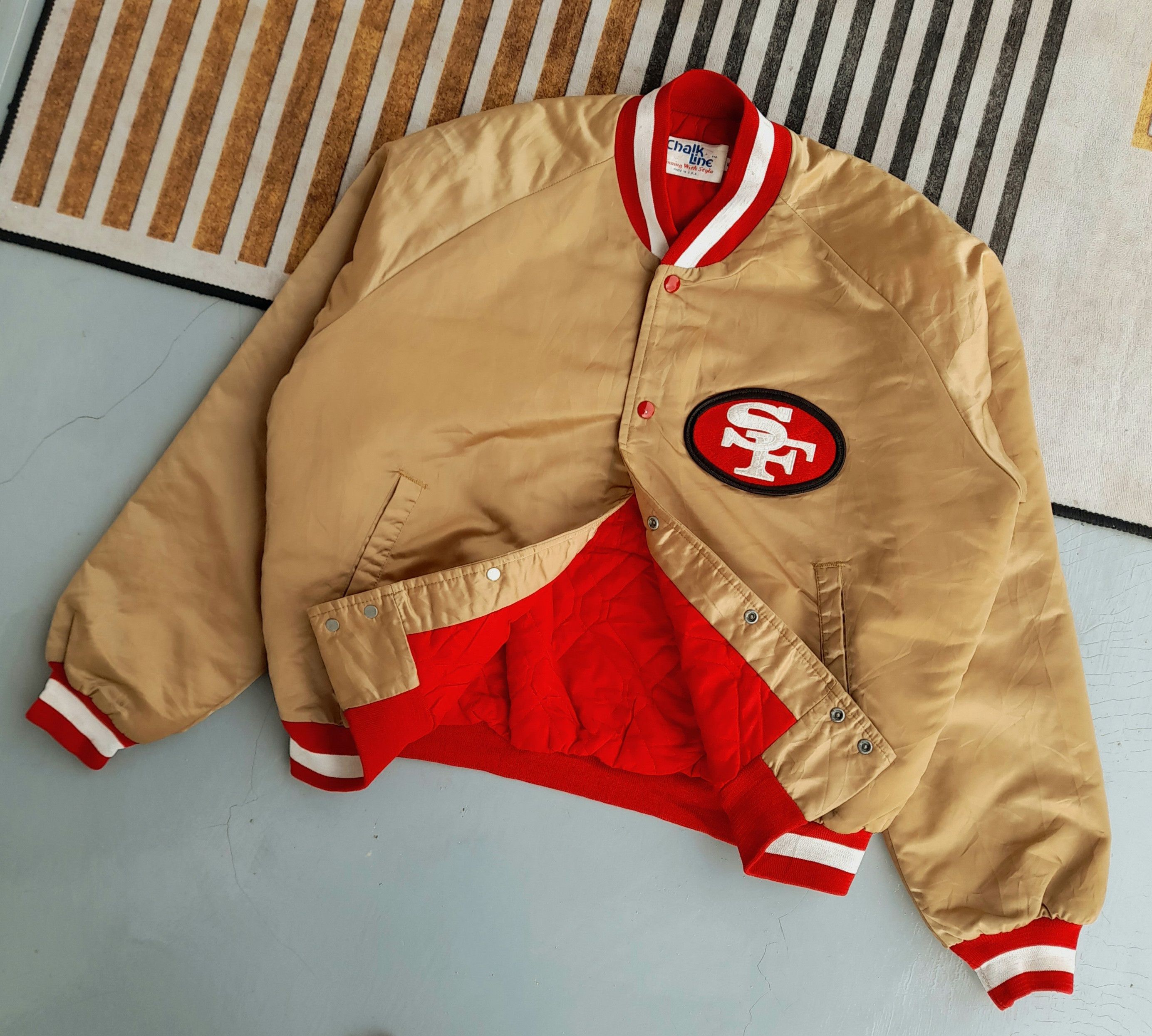 Chalk Line × Vintage 💥rare💥 Chack line 49 ers baseball jacket 💥rare items💥 Size US L / EU 52-54 / 3 - 10 Thumbnail