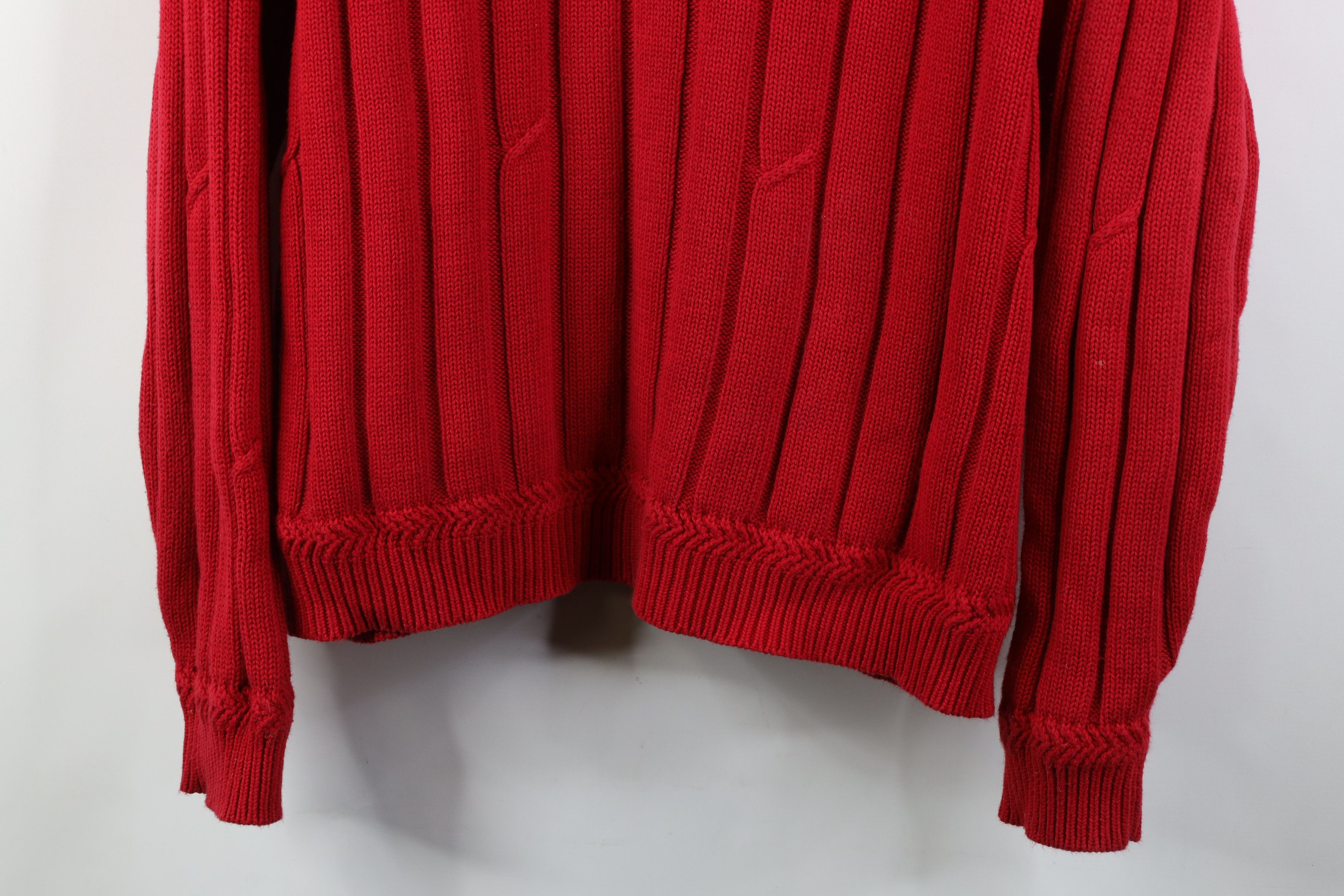 Nautica Vintage 90s Y2K Nautica Cotton Ribbed Knit Crewneck Sweater Size US XL / EU 56 / 4 - 3 Thumbnail