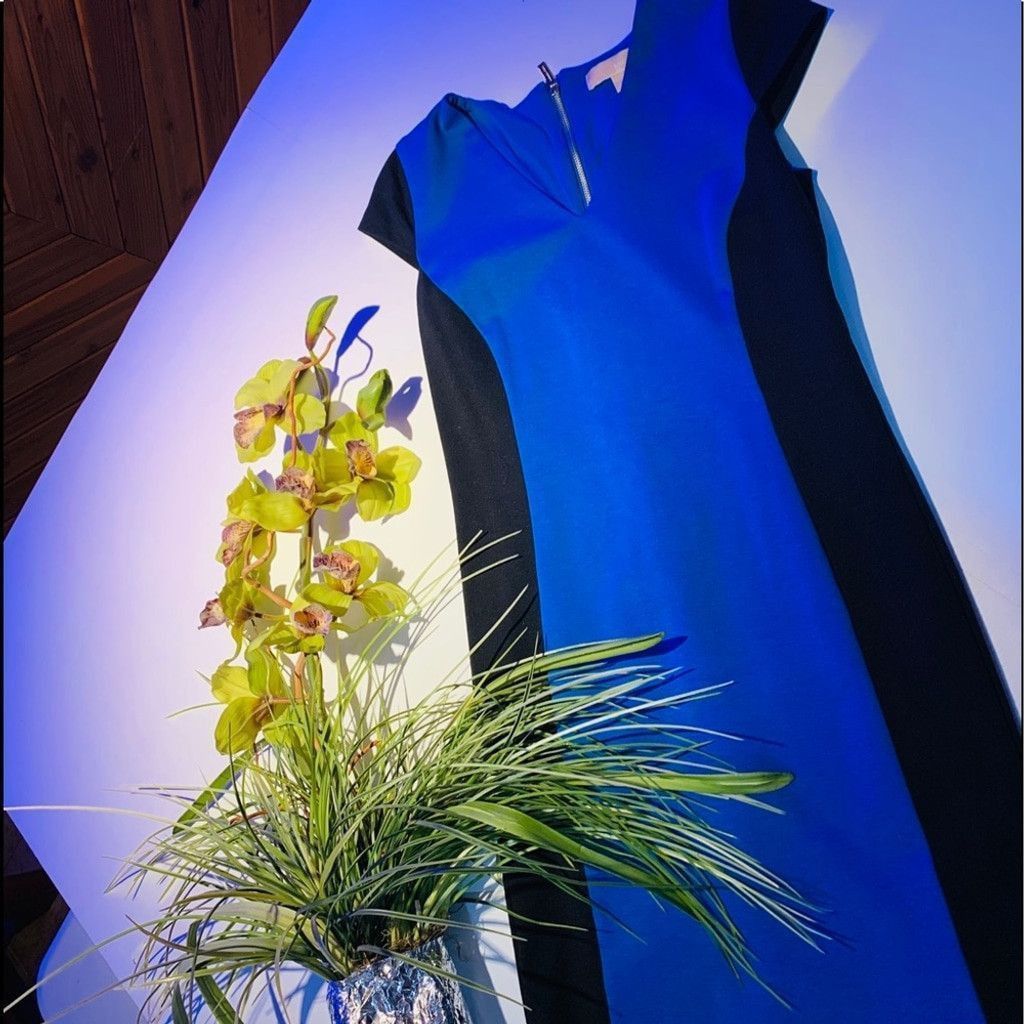 Michael Kors Michael Kors Blue & Black dress size 2 Size XXS / US 00 / IT 34 - 1 Thumbnail