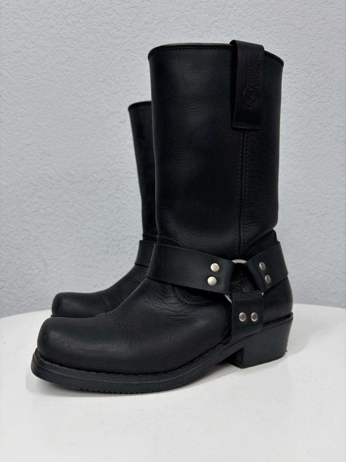 If Six Was Nine Vintage Italian AS 98 Rick Owens Style Leather Biker Boots Size US 7 / IT 37 - 3 Thumbnail