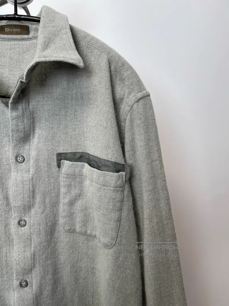 Yohji Yamamoto YOHJI YAMAMOTO Olive Green Wool Shirt Size US L / EU 52-54 / 3 - 5 Thumbnail