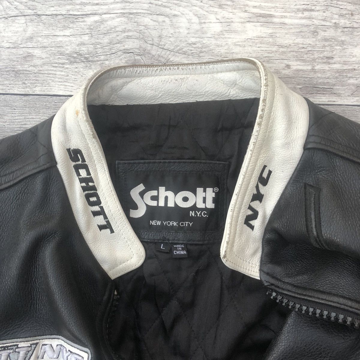 Schott ✅NEED GONE ♥️ SCHOTT NYC cow genuine leather jacket Size US L / EU 52-54 / 3 - 3 Thumbnail