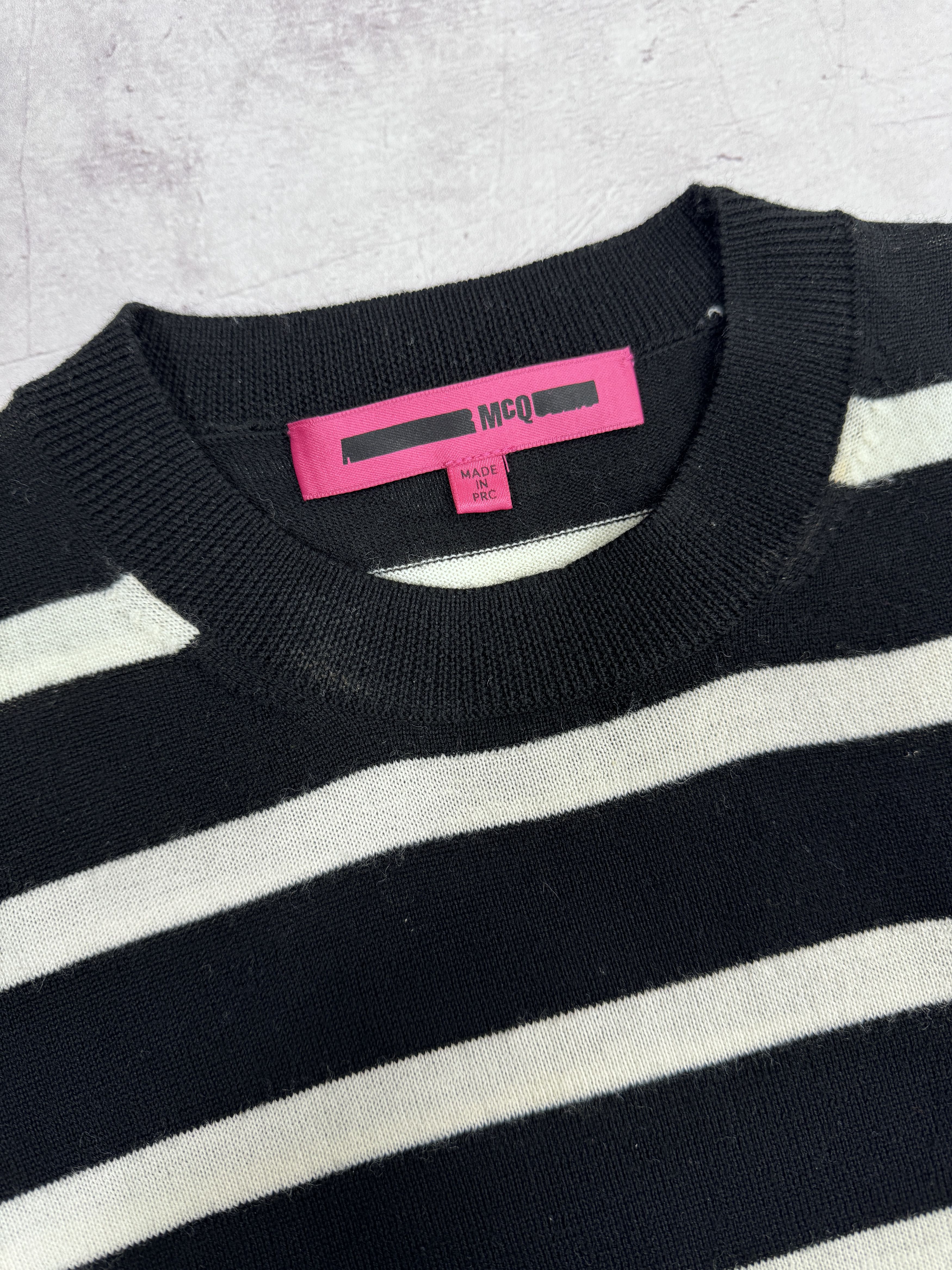Alexander McQueen × MCQ McQ Alexander McQueen Striped Sweater Embroidered Swallow Size XXS / US 00 / IT 34 - 9 Thumbnail
