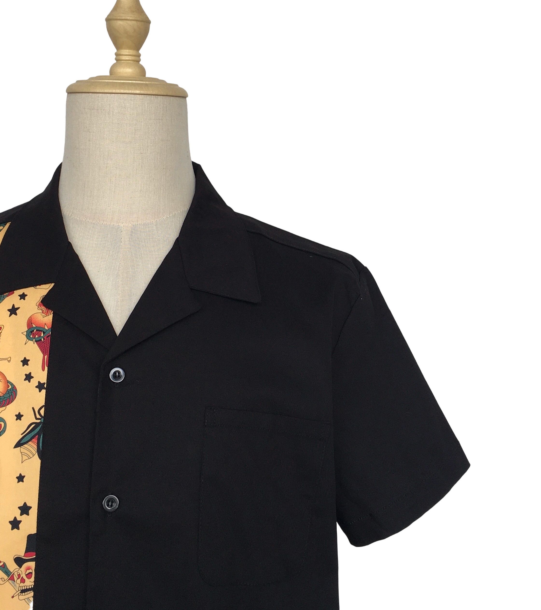 Other Unique Design Cotton Shirts Attoo Partten Panel For Men Size US XXL / EU 58 / 5 - 6 Thumbnail