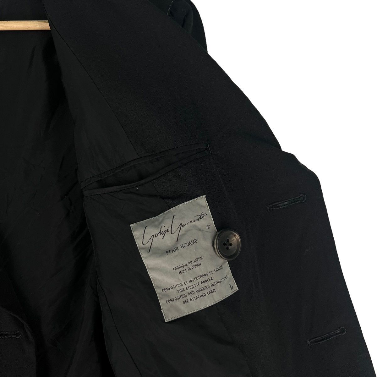 Yohji Yamamoto 🔥RUNWAY DOUBLE BREAST CASUAL COATS YOHJI YAMAMOTO POUR HOMME Size US L / EU 52-54 / 3 - 13 Thumbnail