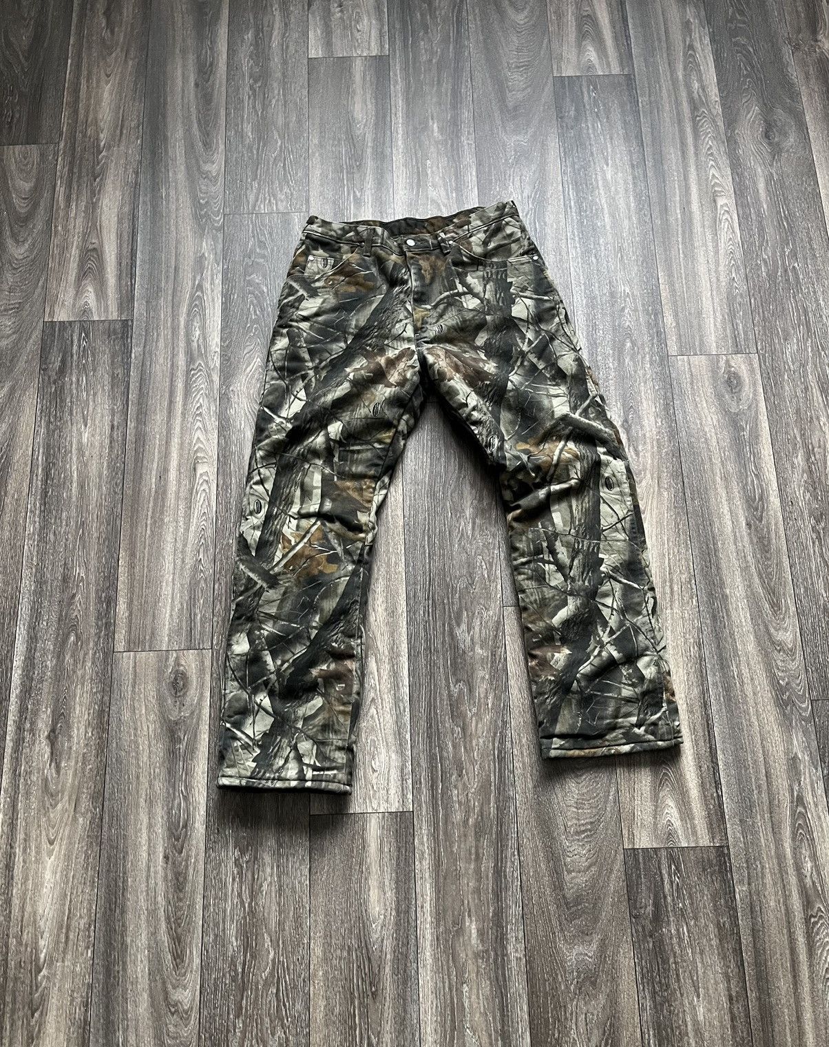 image of Crazy Vintage Wrangler Insulated Camo Workwear Pants, Men's (Size 34)