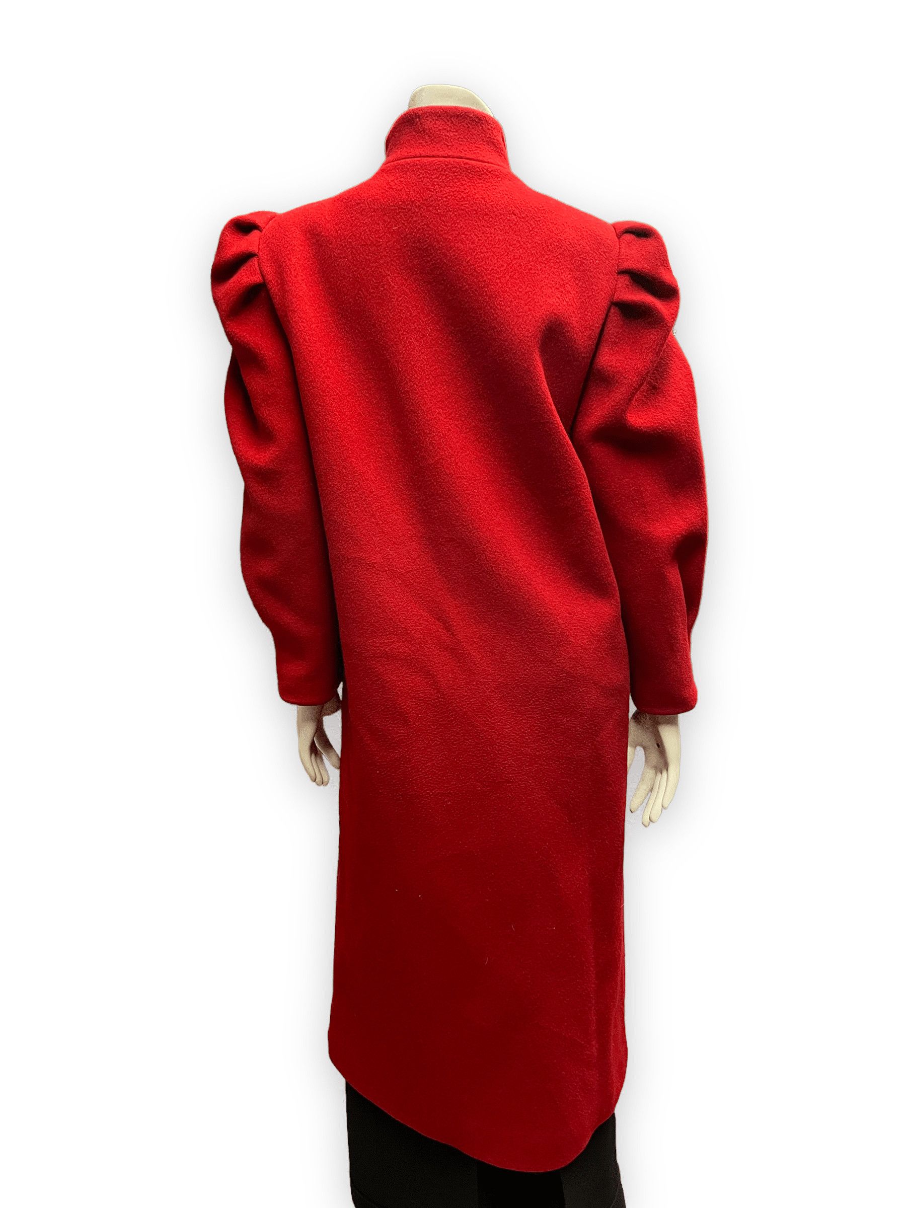 Diane von Furstenberg 80s Diane Von Furstenberg Vintage Red Wool Coat Union Made In USA Size M Size M / US 6-8 / IT 42-44 - 2 Thumbnail