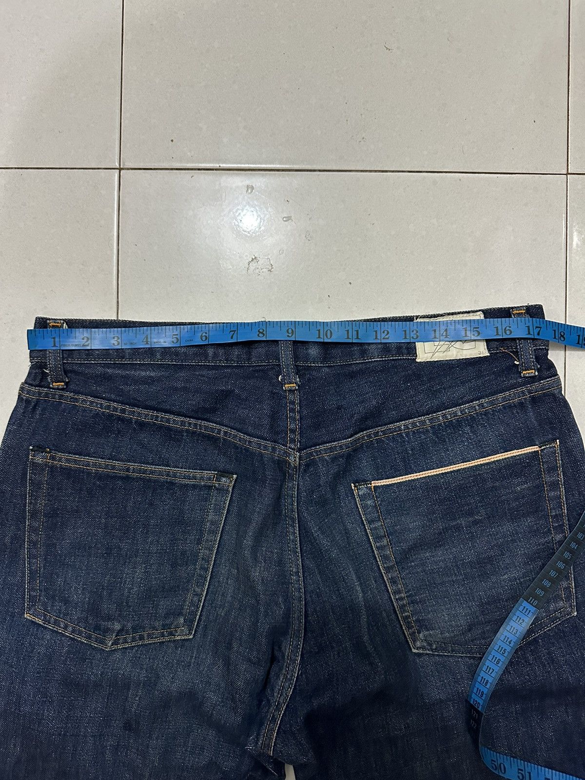 Electric Cottage VTG EC Good Enough Selvedge Distress Denim Size US 36 / EU 52 - 13 Thumbnail