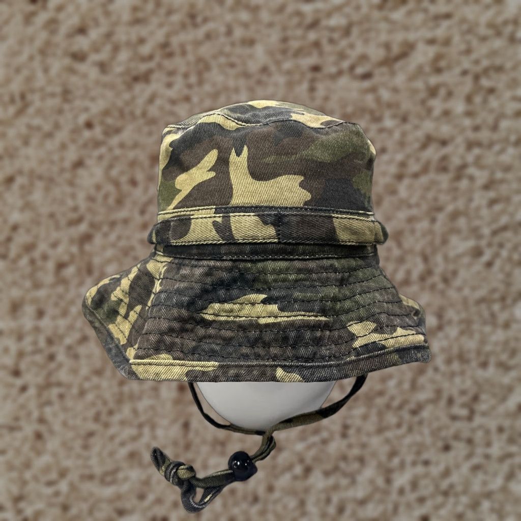 Vintage VINTAGE Goodfellow & Co Bucket Hat Unisex Adults One Size Green Camo Outdoor Twill Cotton Cap Size ONE SIZE - 1 Thumbnail