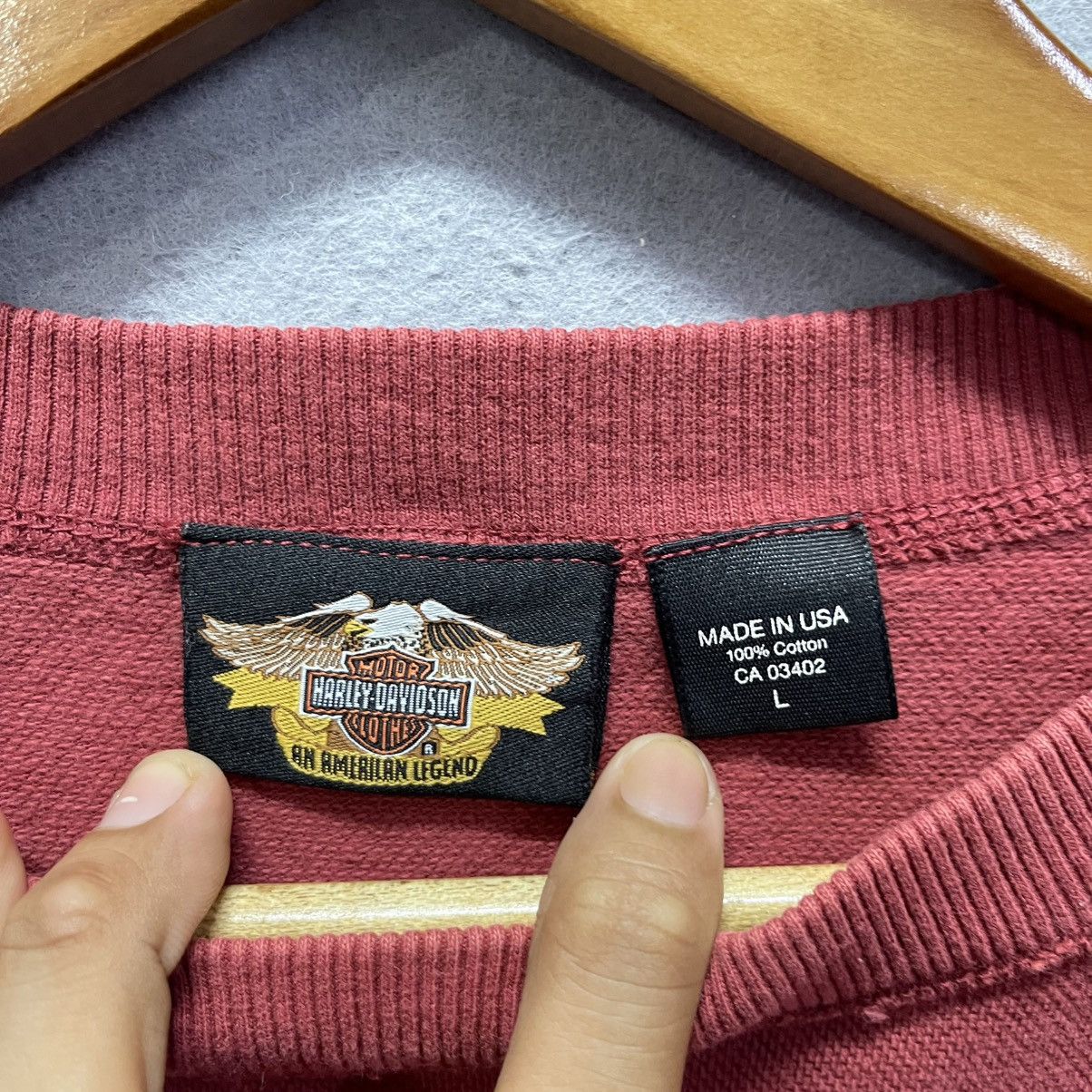 Harley Davidson 90s Harley-Davidson Faded Red Crewneck Sweatshirt Size US L / EU 52-54 / 3 - 7 Thumbnail