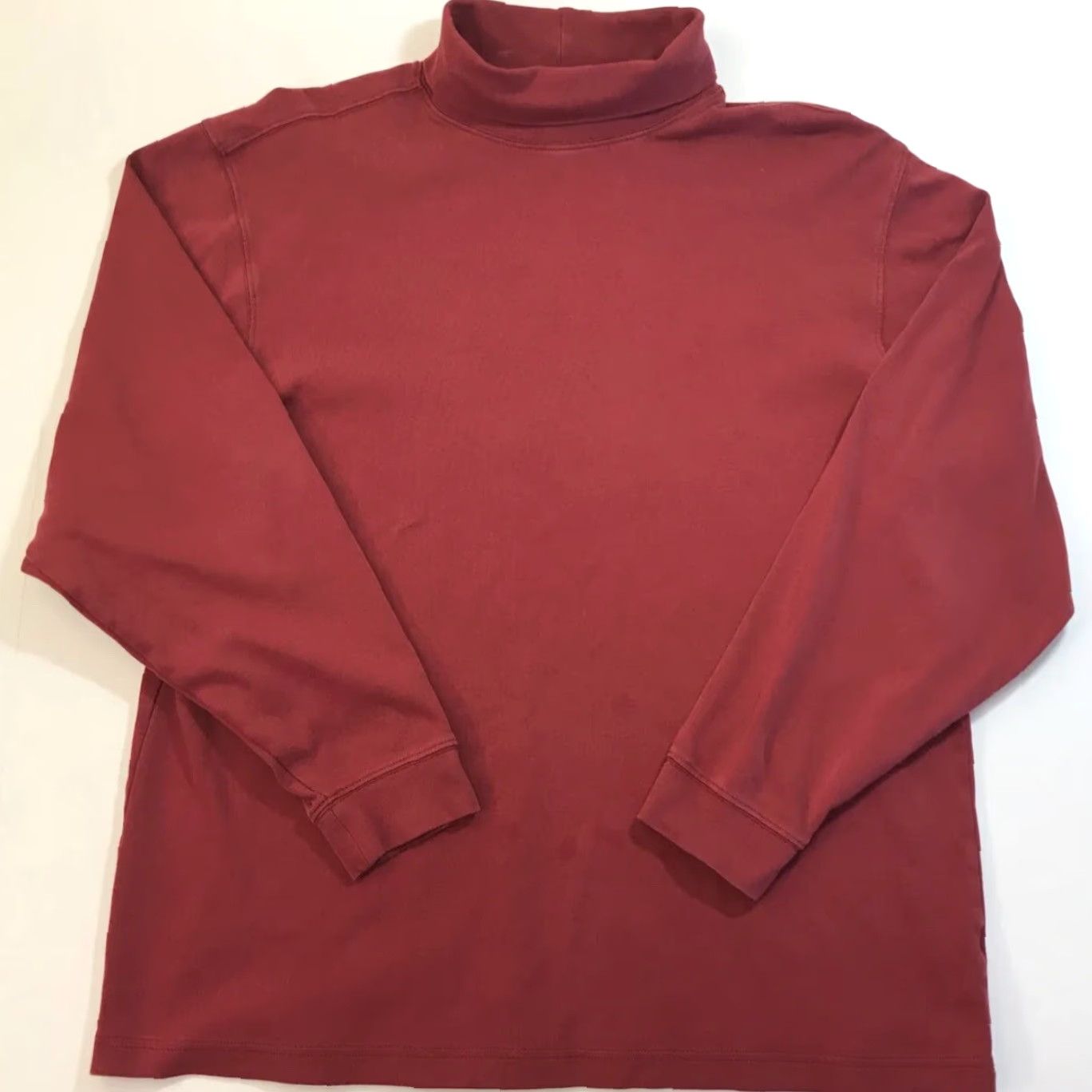 Layer 8 LL Bean Mens Turtleneck Shirt Large Red Long Sleeve Activewear Pullover Size US L / EU 52-54 / 3 - 6 Thumbnail