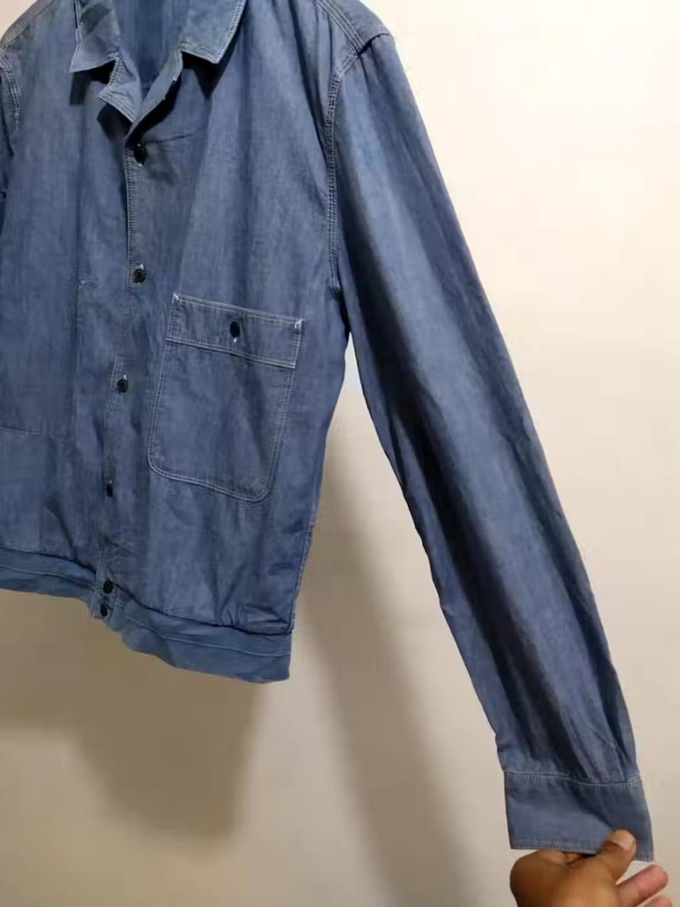 Lemaire × Uniqlo Uniqlo X Lemaire Chambray Classic Worker Jacket Size US L / EU 52-54 / 3 - 6 Thumbnail