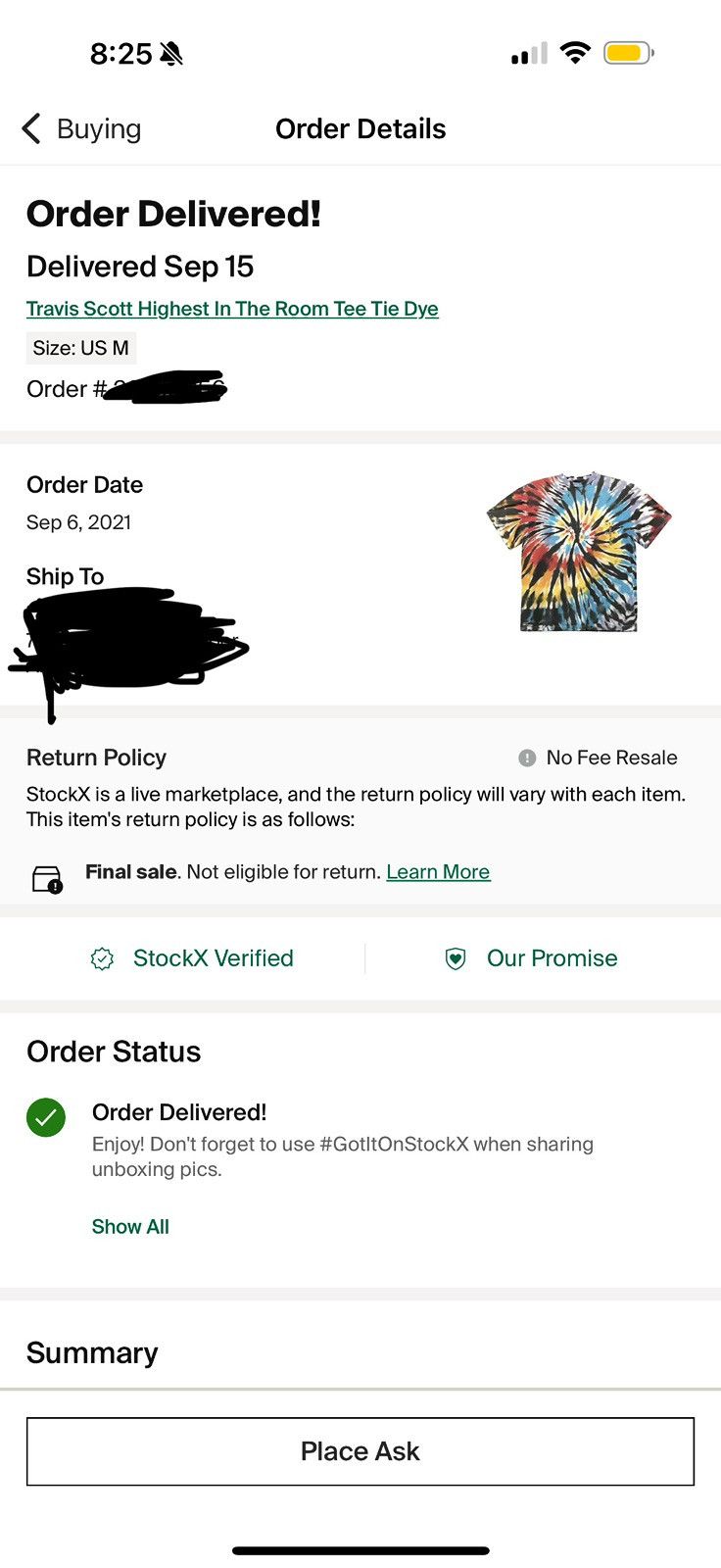Travis Scott Travis Scott Highest in the room Tee Size US M / EU 48-50 / 2 - 6 Thumbnail