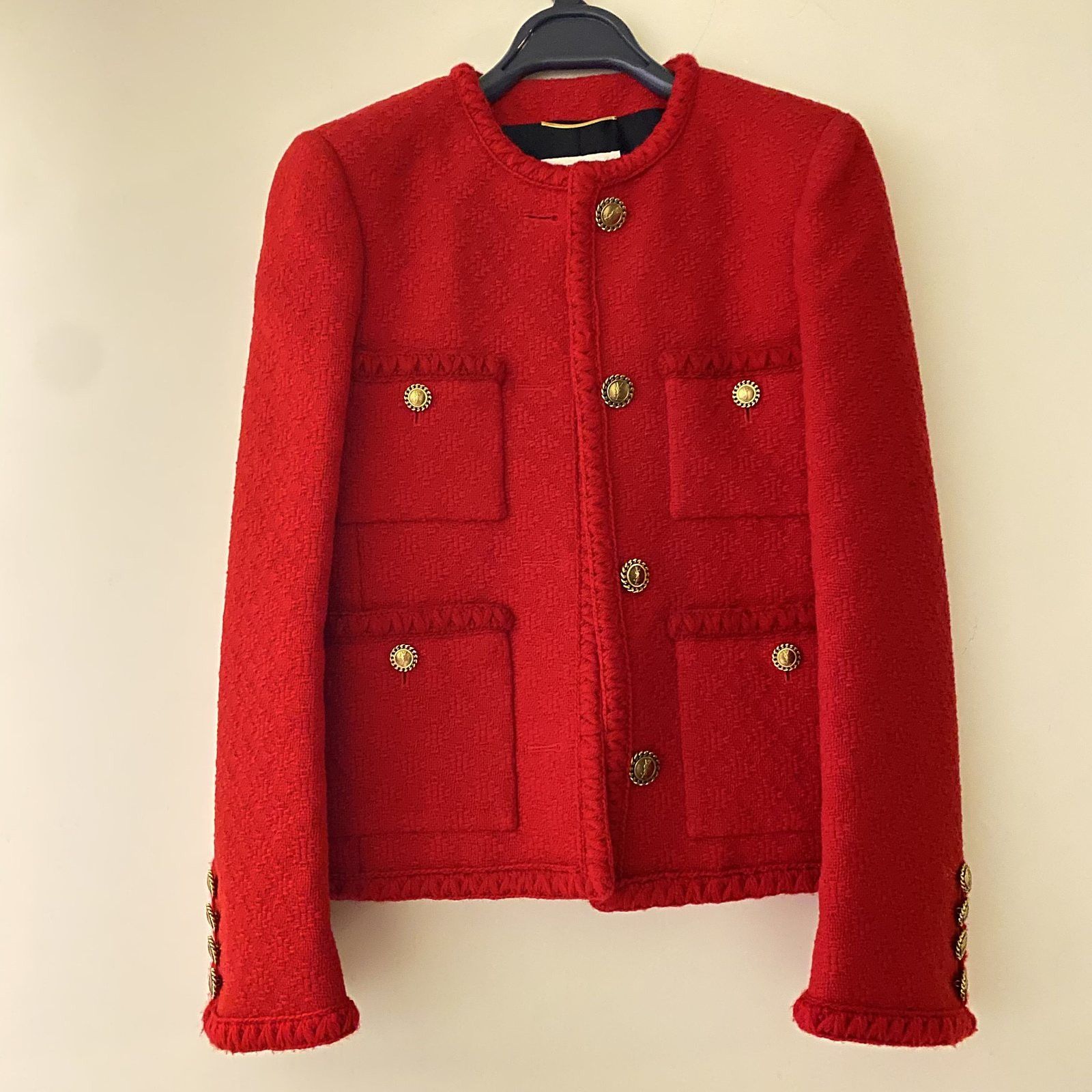 Saint Laurent Paris Saint Laurent Tweed Jacket Size F38 Size S / US 4 / IT 40 - 1 Thumbnail