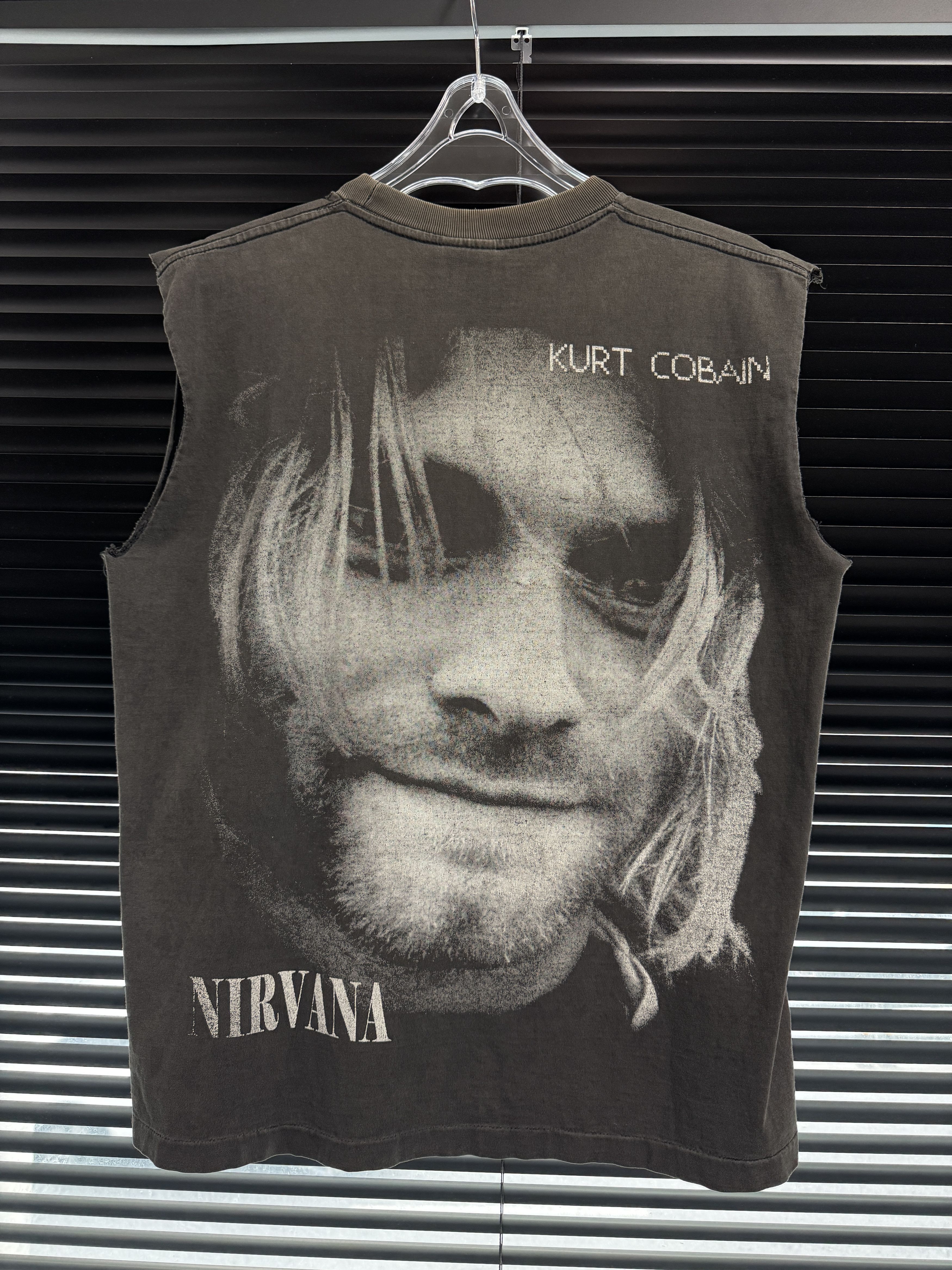 Band Tees Vintage 90s Nirvana Kurt Cobain Memorial Cut Off Tshirt Size US L / EU 52-54 / 3 - 2 Thumbnail