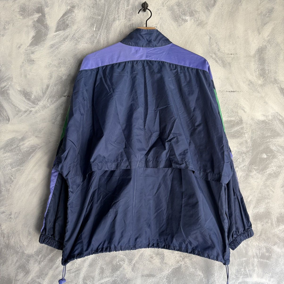 Nike Nike vintage windbreaker jacket. XL. NAVY BLUE with green Size US XL / EU 56 / 4 - 5 Thumbnail