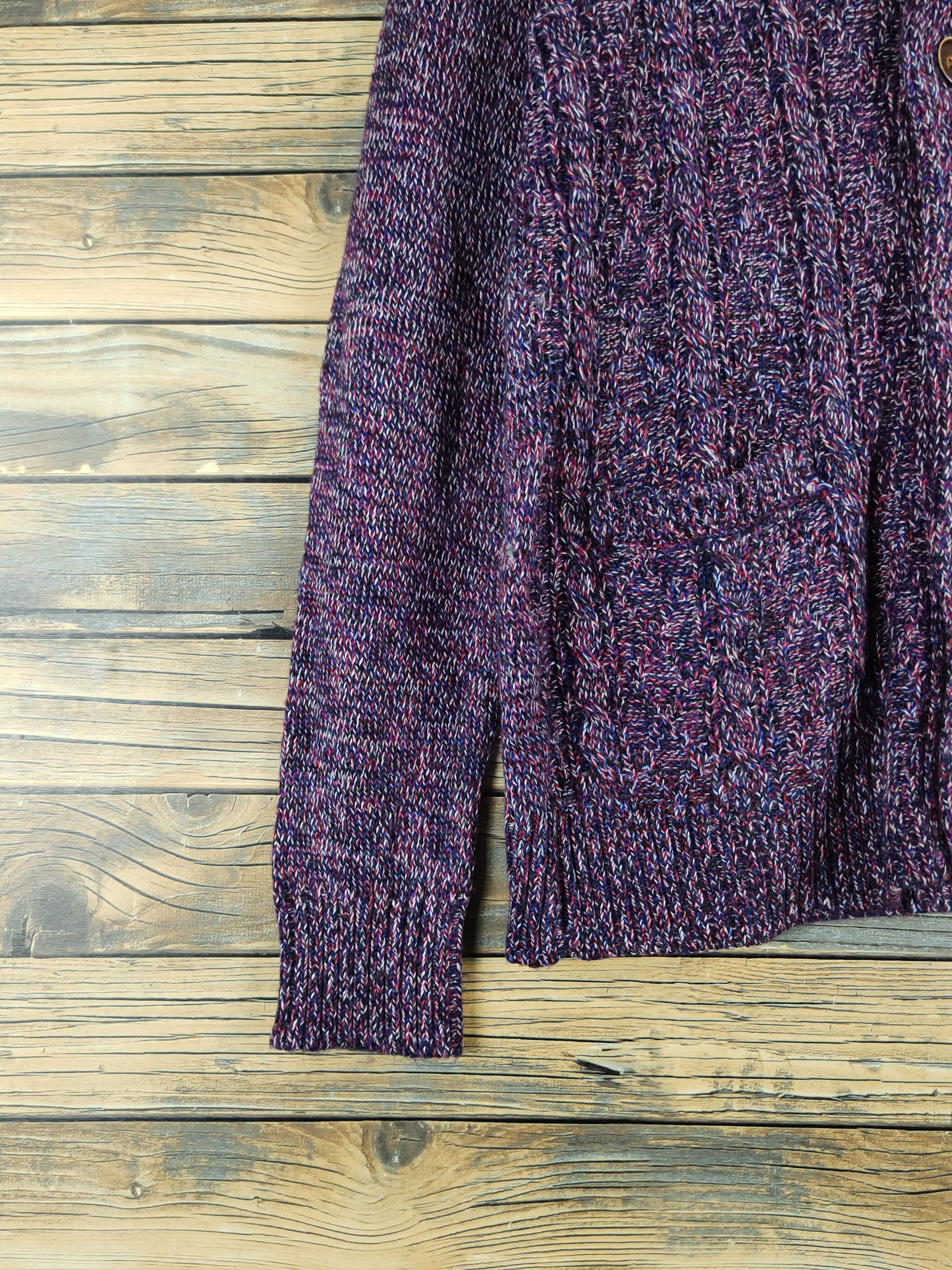 Vintage M.f.editorial Purple Knitwear Cardigan #W1934 Size M / US 6-8 / IT 42-44 - 4 Thumbnail