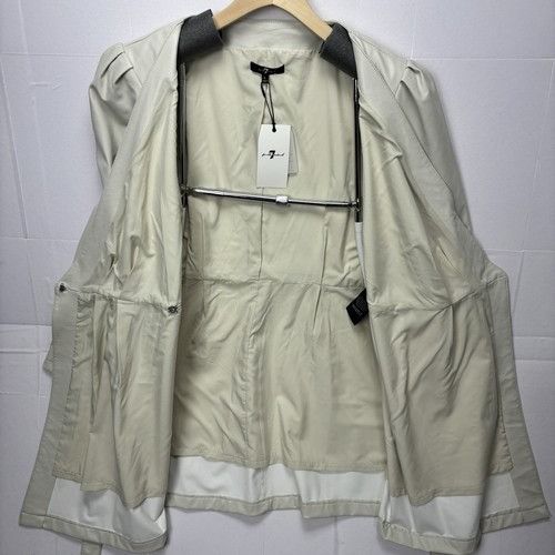 7 For All Mankind 7 For All Mankind Womens Sz Large Beige Wrap Dress Jacket Ve Size L / US 10 / IT 46 - 9 Thumbnail
