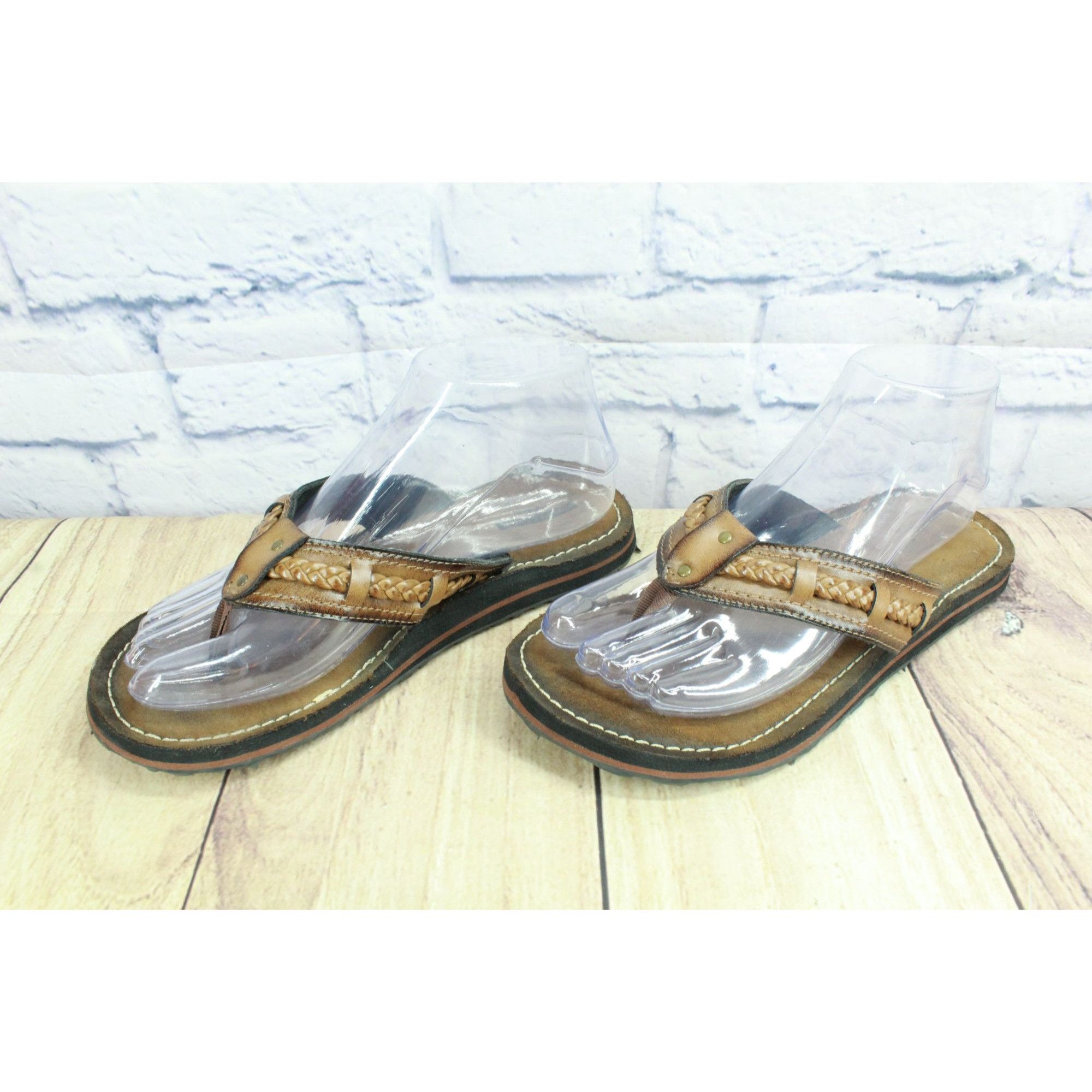 Clarks × Leather Clarks Fenner Nerice Women's Leather Braided Sandals Size US 7 / IT 37 - 2 Thumbnail