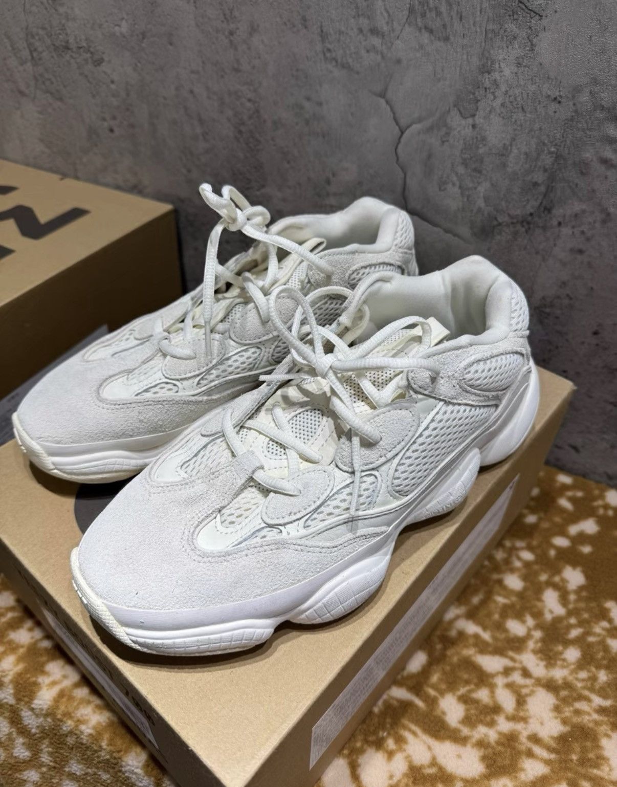 Adidas Adidas Yeezy 500 Bone White ID5114 / FV3573 K37 Size US 9 / EU 42 - 3 Thumbnail