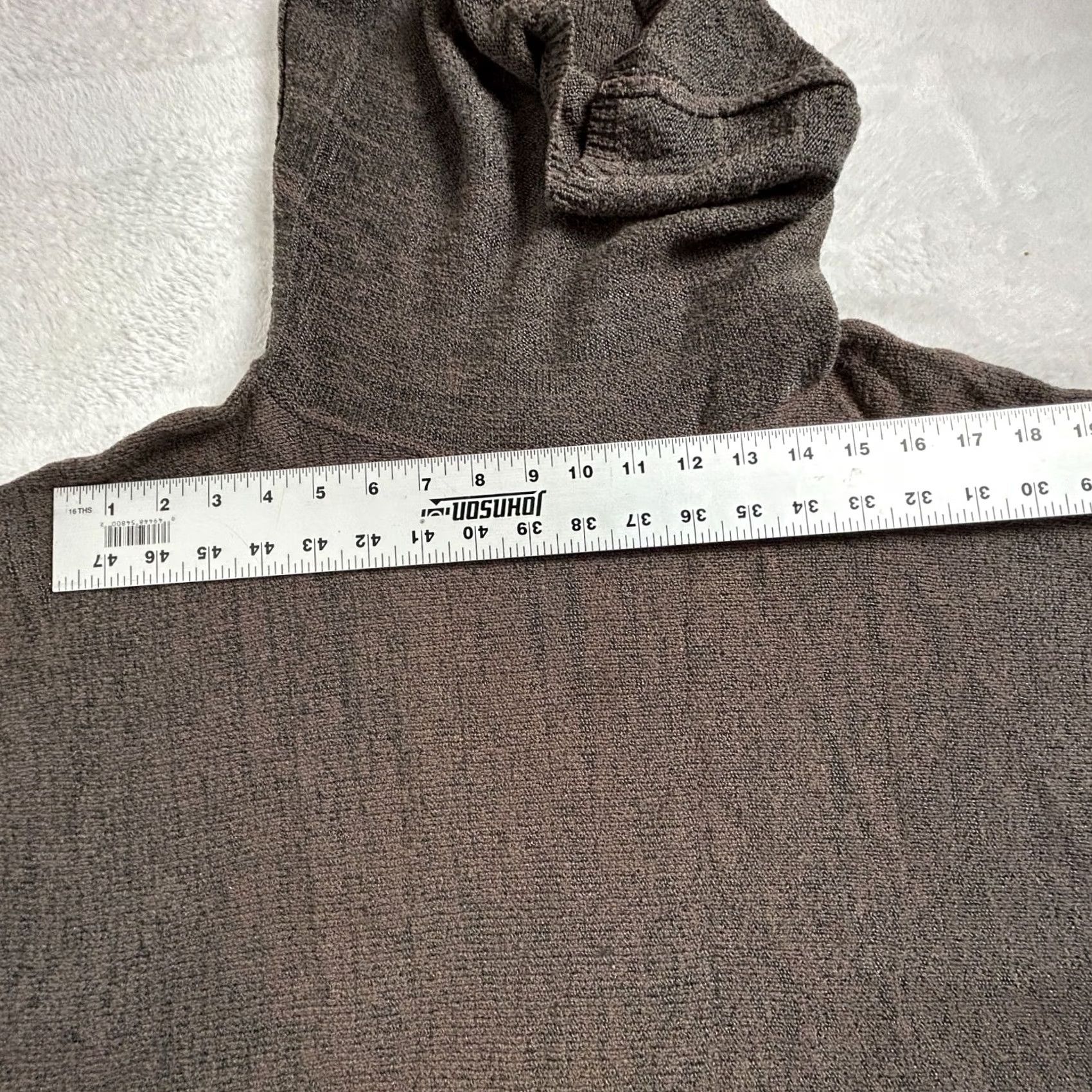 Soft Surroundings Soft Surroundings Cowl Neck Pullover Tunic Sweater PS/PM Taupe Pockets Womens Knit Pullover Size S / US 4 / IT 40 - 5 Thumbnail