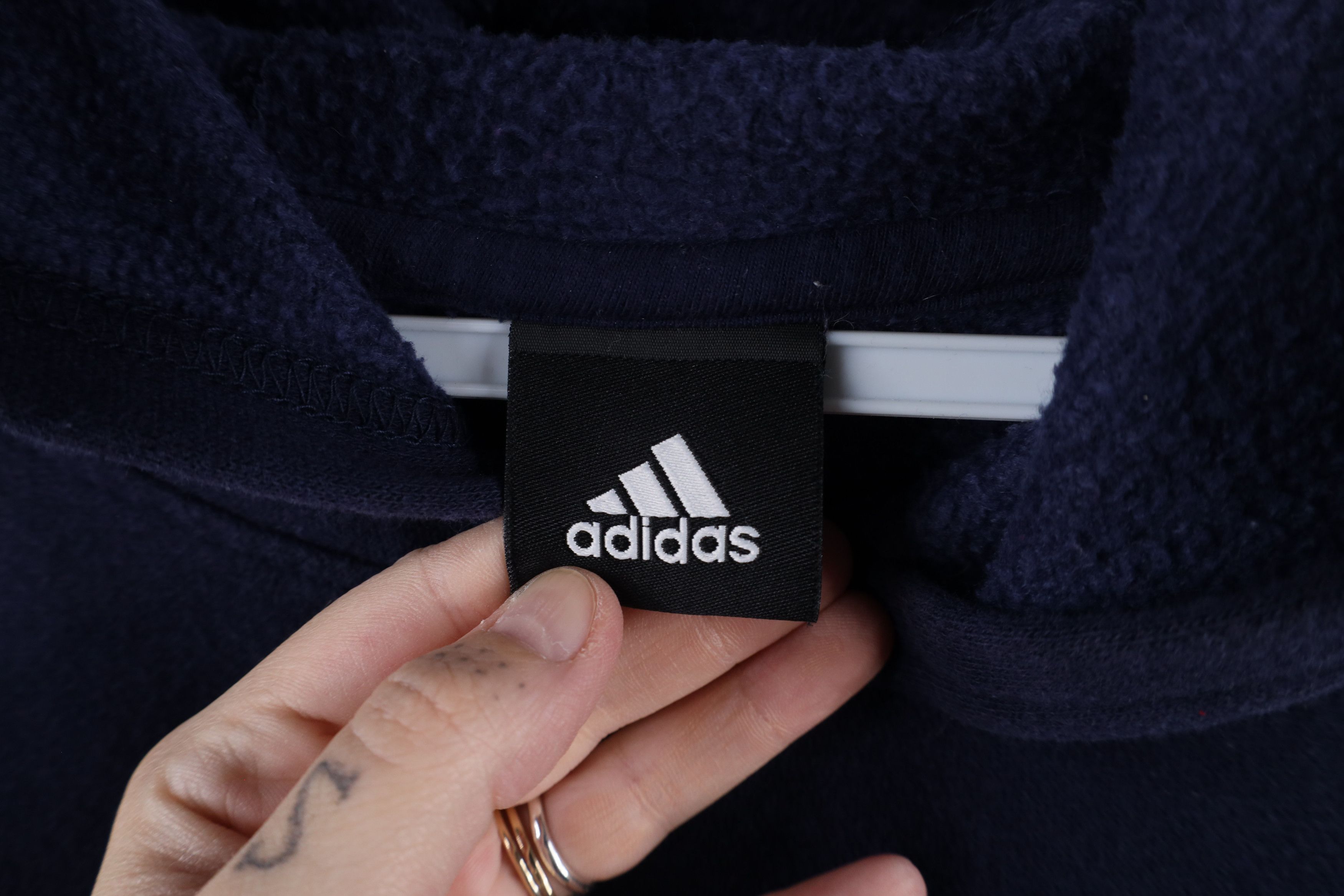 Adidas × Vintage Vintage Adidas University of Michigan Football Hoodie Blue Size M / US 6-8 / IT 42-44 - 7 Thumbnail