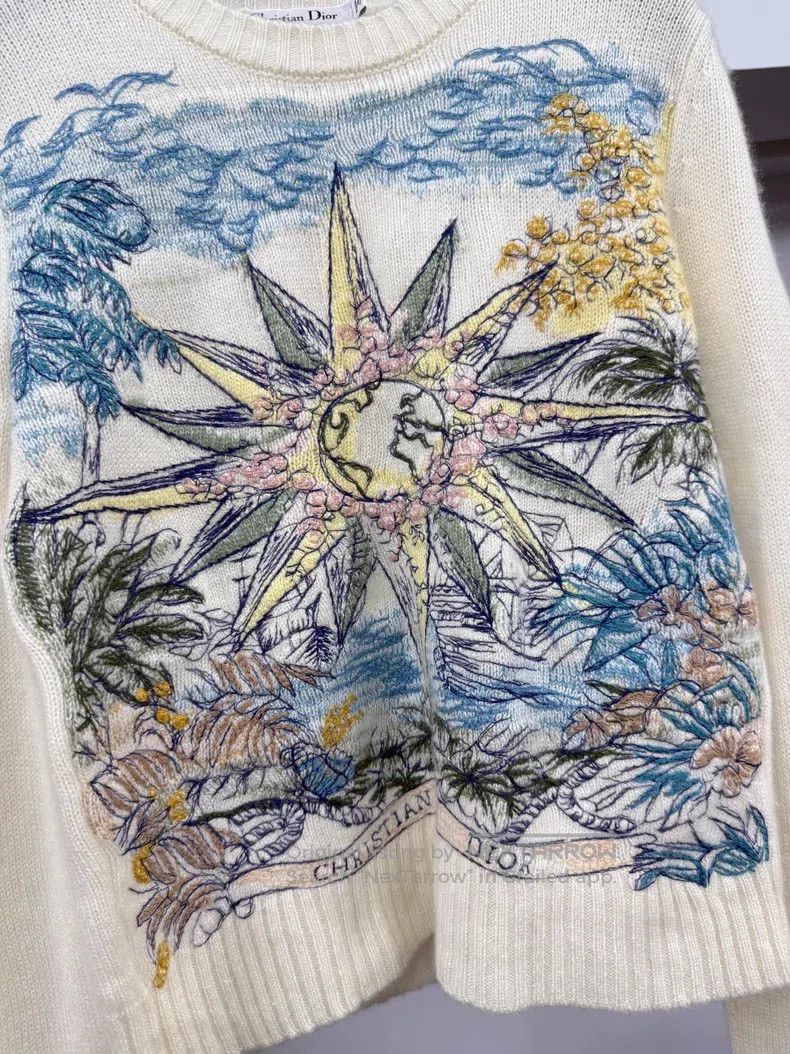 Dior Dior Infinite Dream Yellow Star Embroidery Knitwear sweate Size XXS / US 00 / IT 34 - 2 Thumbnail