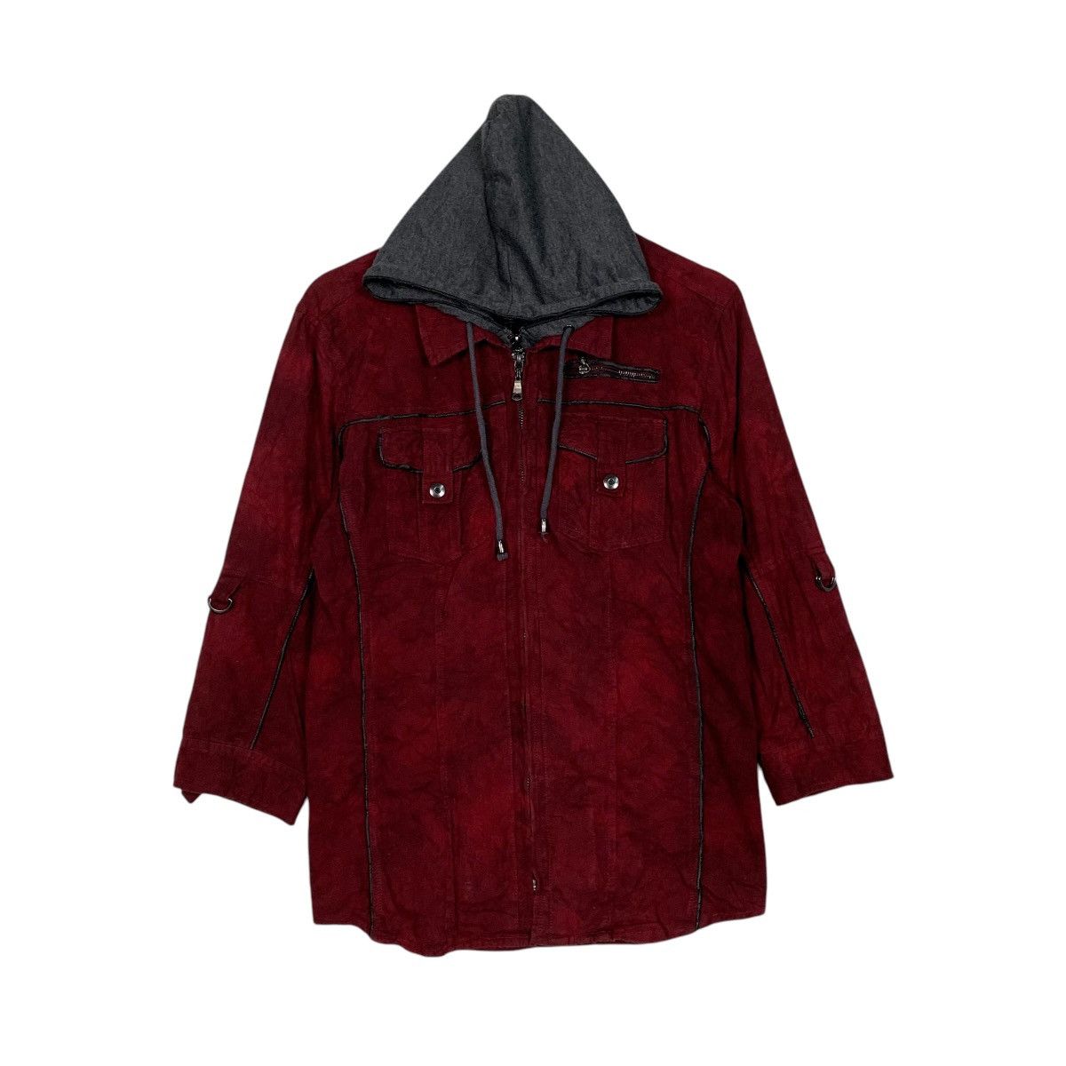 semanticdesign Semantic Design Hooded Red Jacket Size M / US 6-8 / IT 42-44 - 1 Thumbnail