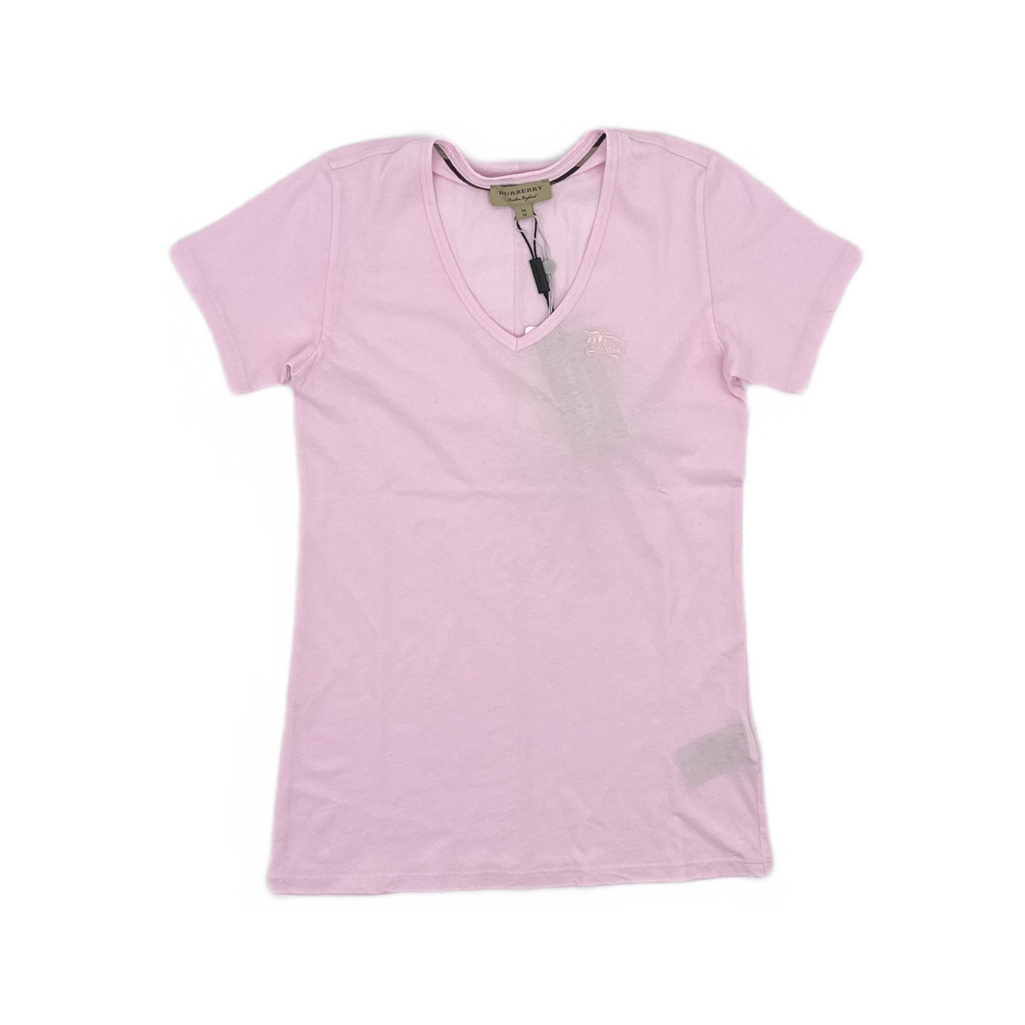 Burberry Burberry V-Neck T-Shirt Size XS Size XS / US 0-2 / IT 36-38 - 1 Thumbnail
