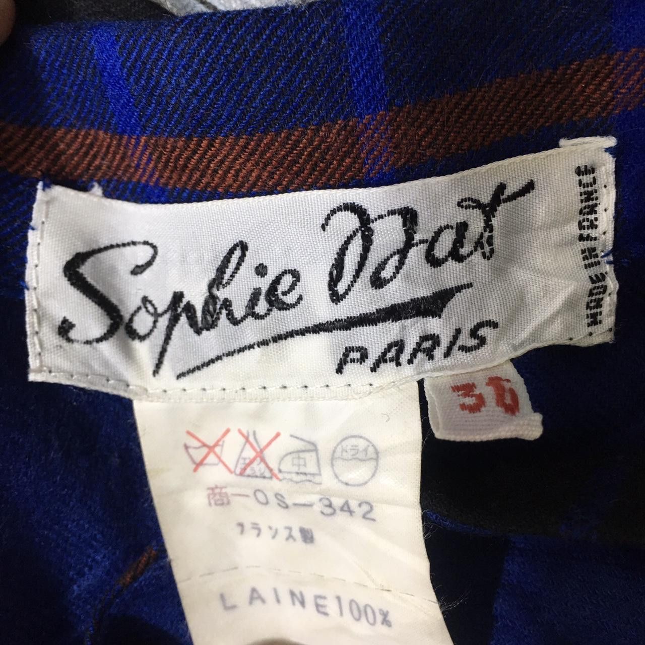 Vintage Vtg SOPHIE NAT PARIS Made In France Nova Check Cardigan Size S / US 4 / IT 40 - 3 Thumbnail