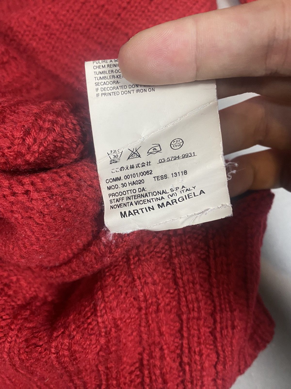 Maison Margiela Maison margiela FW2006 lightning bolt red knit Size US S / EU 44-46 / 1 - 7 Thumbnail