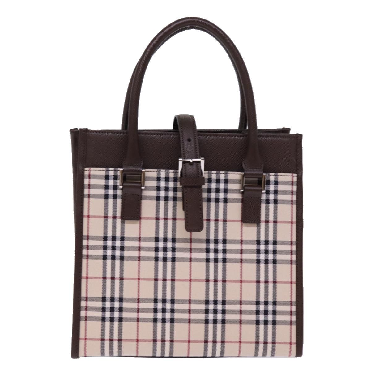 Burberry Nova Check Beige Canvas Handbag (Pre-Owned) Size ONE SIZE - 1 Thumbnail