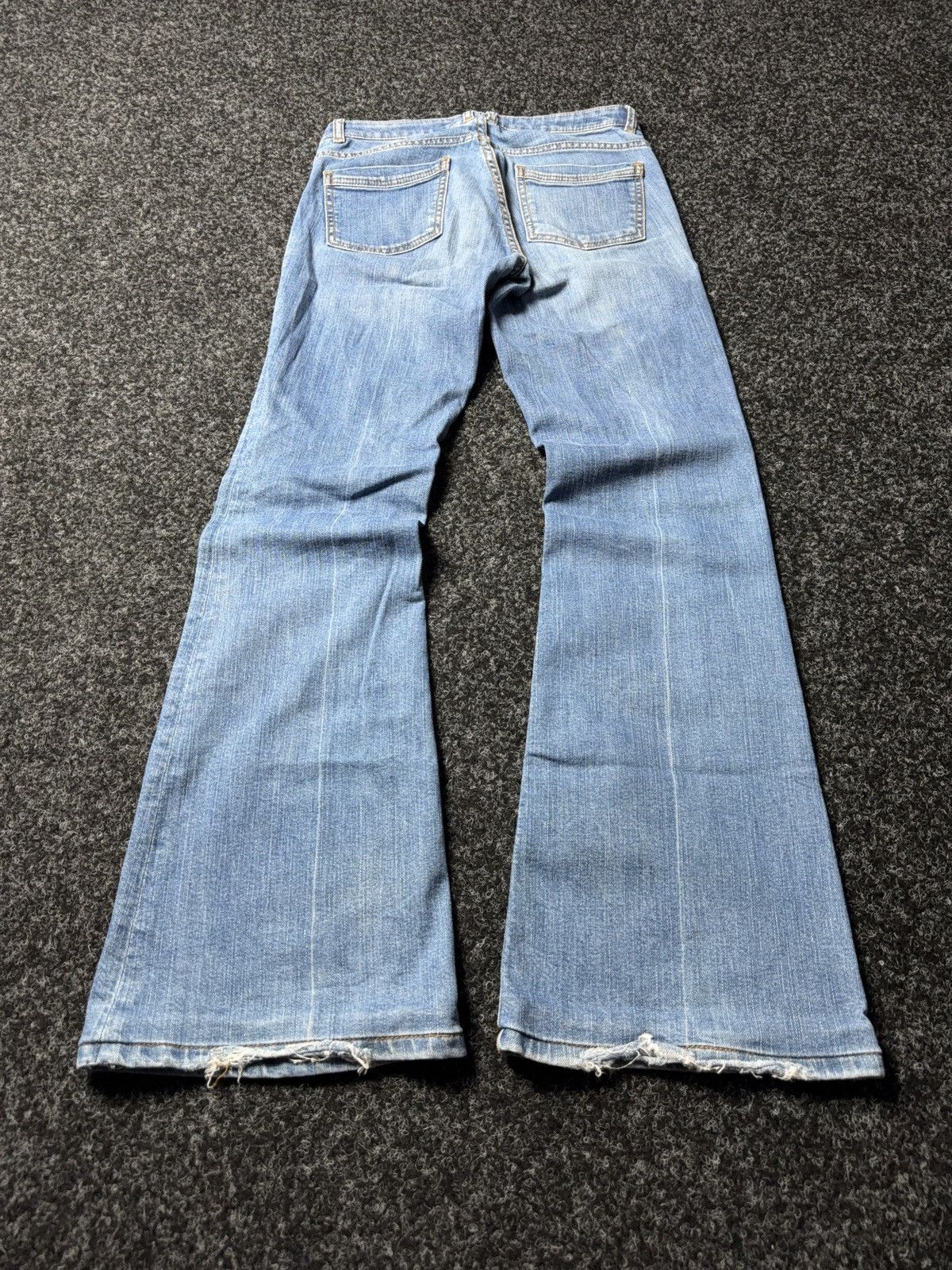 Le Grande Bleu (L.G.B.) Retro 00s Opium Lee Cooper Y2K Low Rise Flared Bootcut Jeans Size 25" / US 0 / IT 36 - 13 Thumbnail